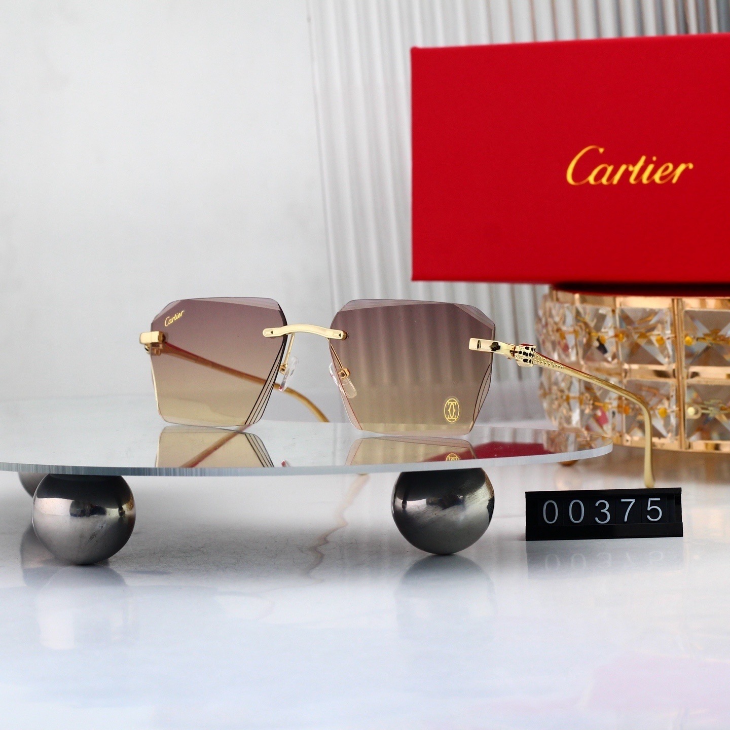 Cartier Metal Rimless Sunglasses Top quality - KAIROO