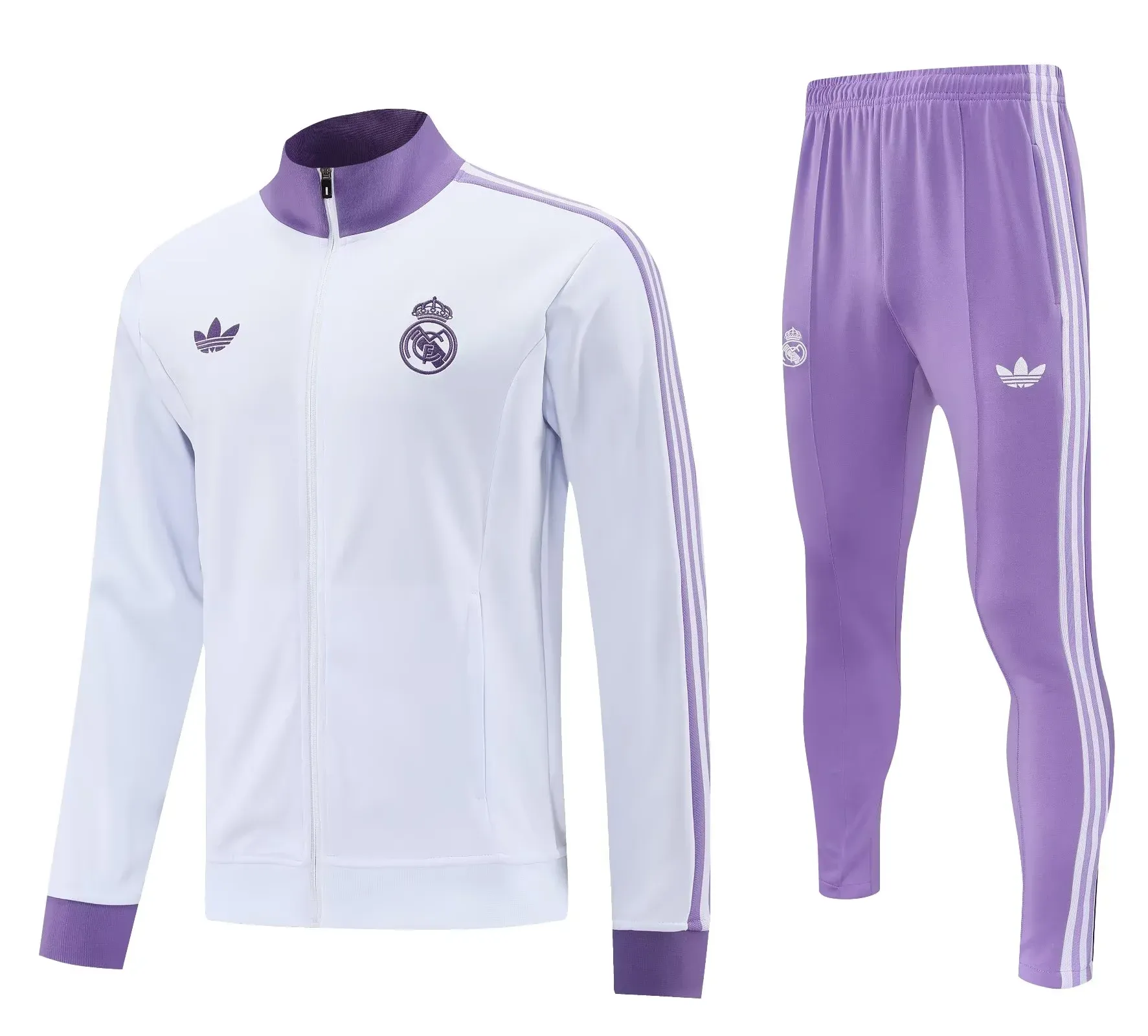 Adult/ Kids Retro real Mαdrid 2425 full zipper training suit