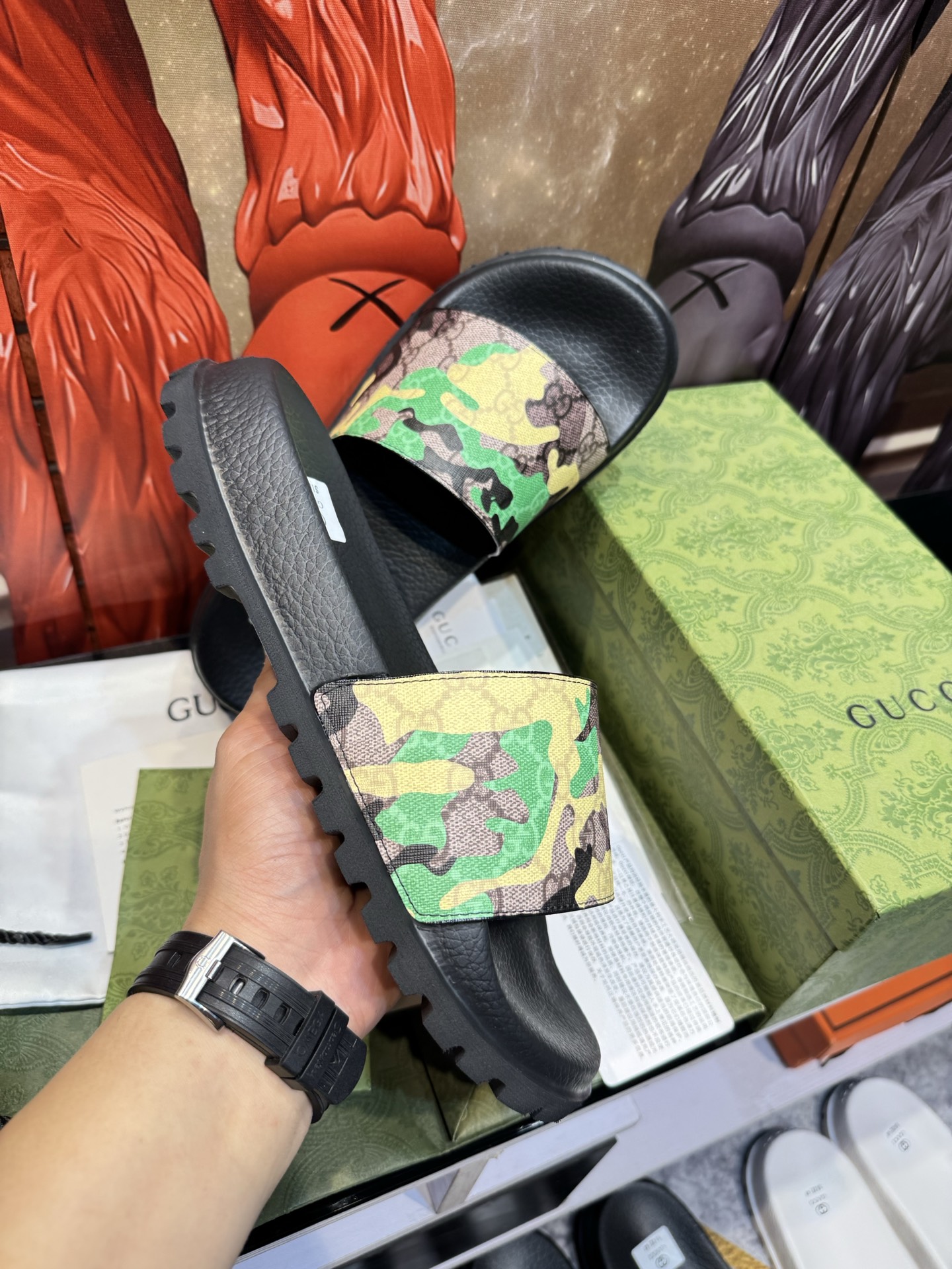 Gucci Men's GG Supreme Slippers