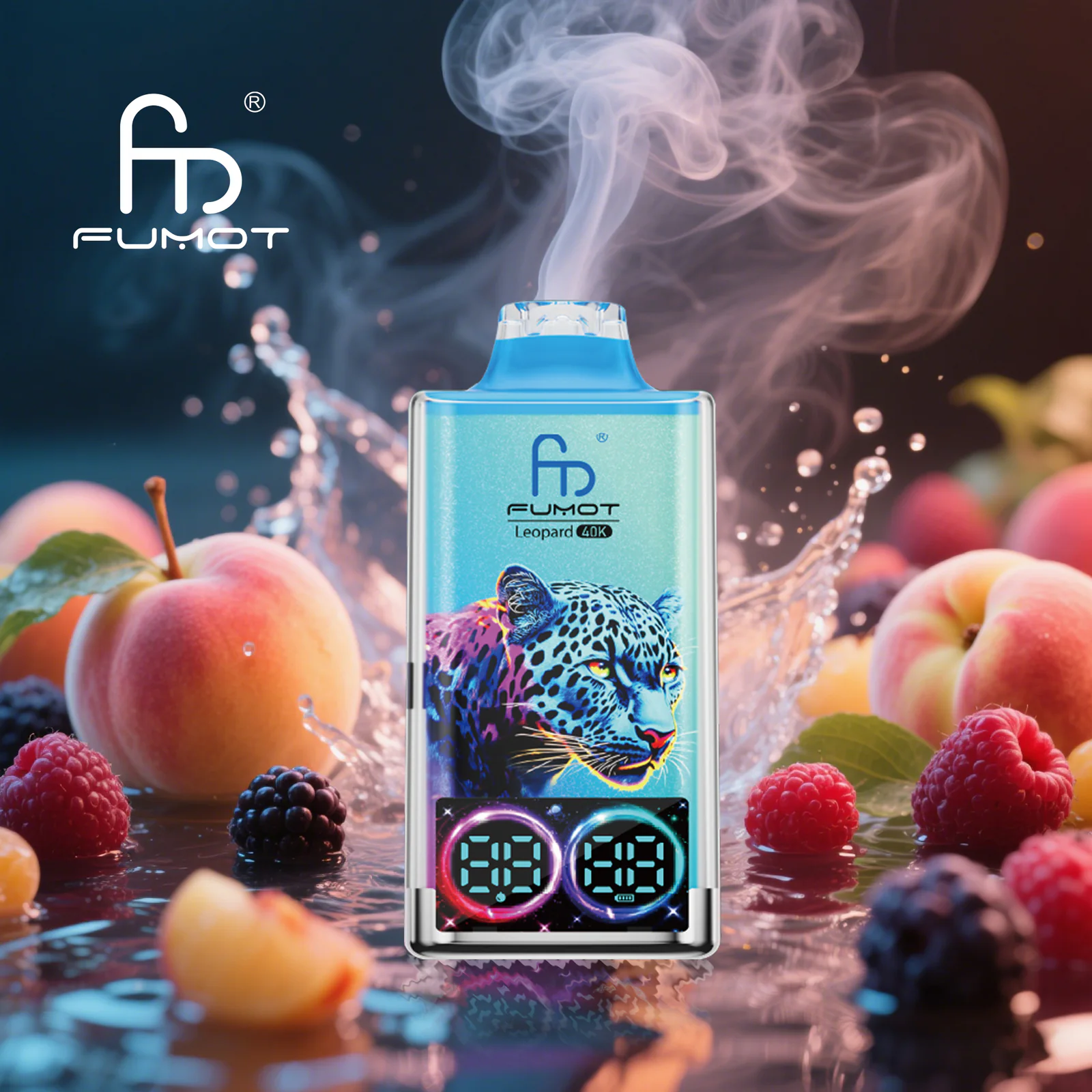 FUMOT Leopard 40K EU Edition Disposable Vape – Peach Berry - Vaba Vape-Shop