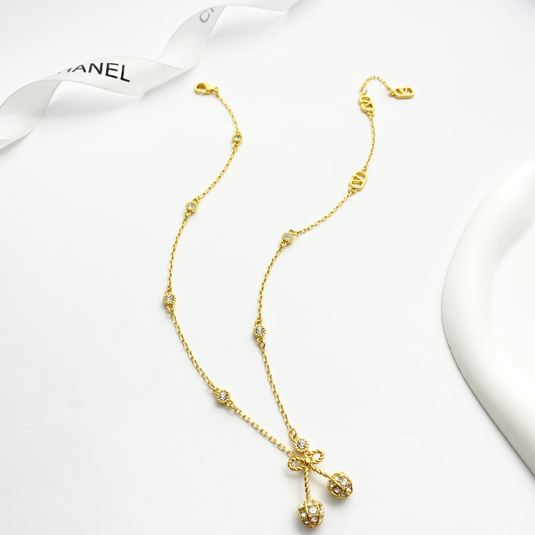 Valentino Crystal Cherry Necklace