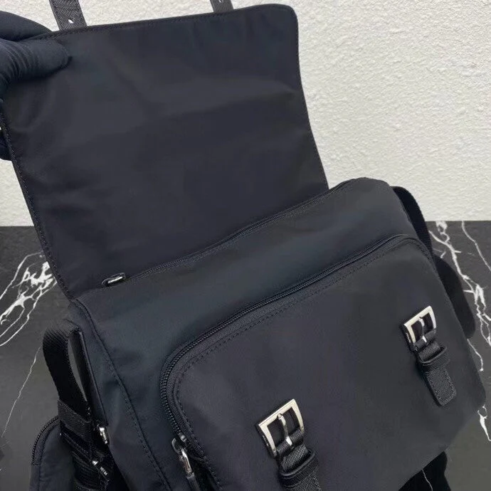 Prada SMALL 27 SHOULDER BAG IN BLACK RE-NYLON