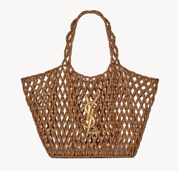 Saint Laurent Medium Icare Bag in Wood Beads