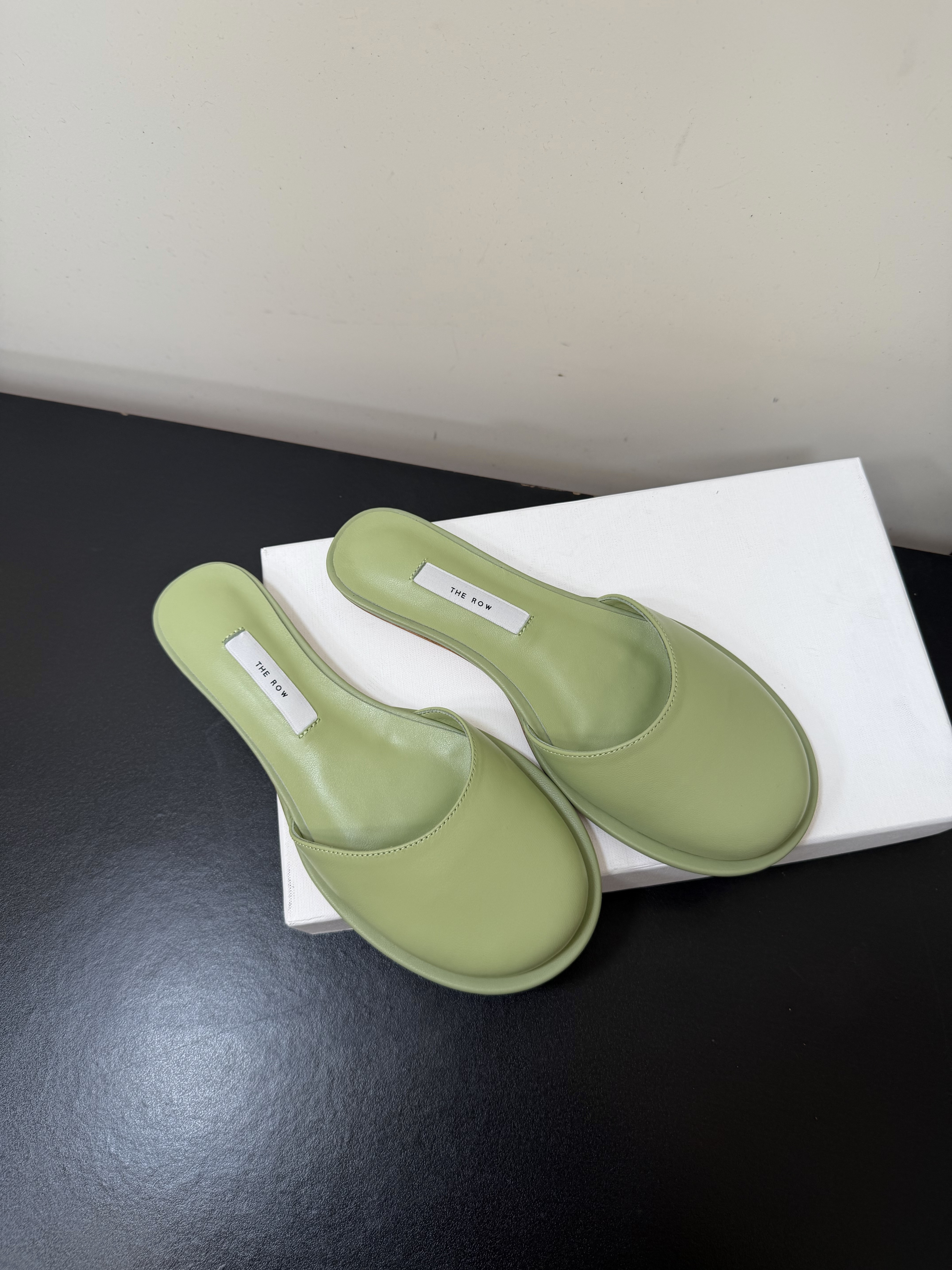 The Row  Leather Mule