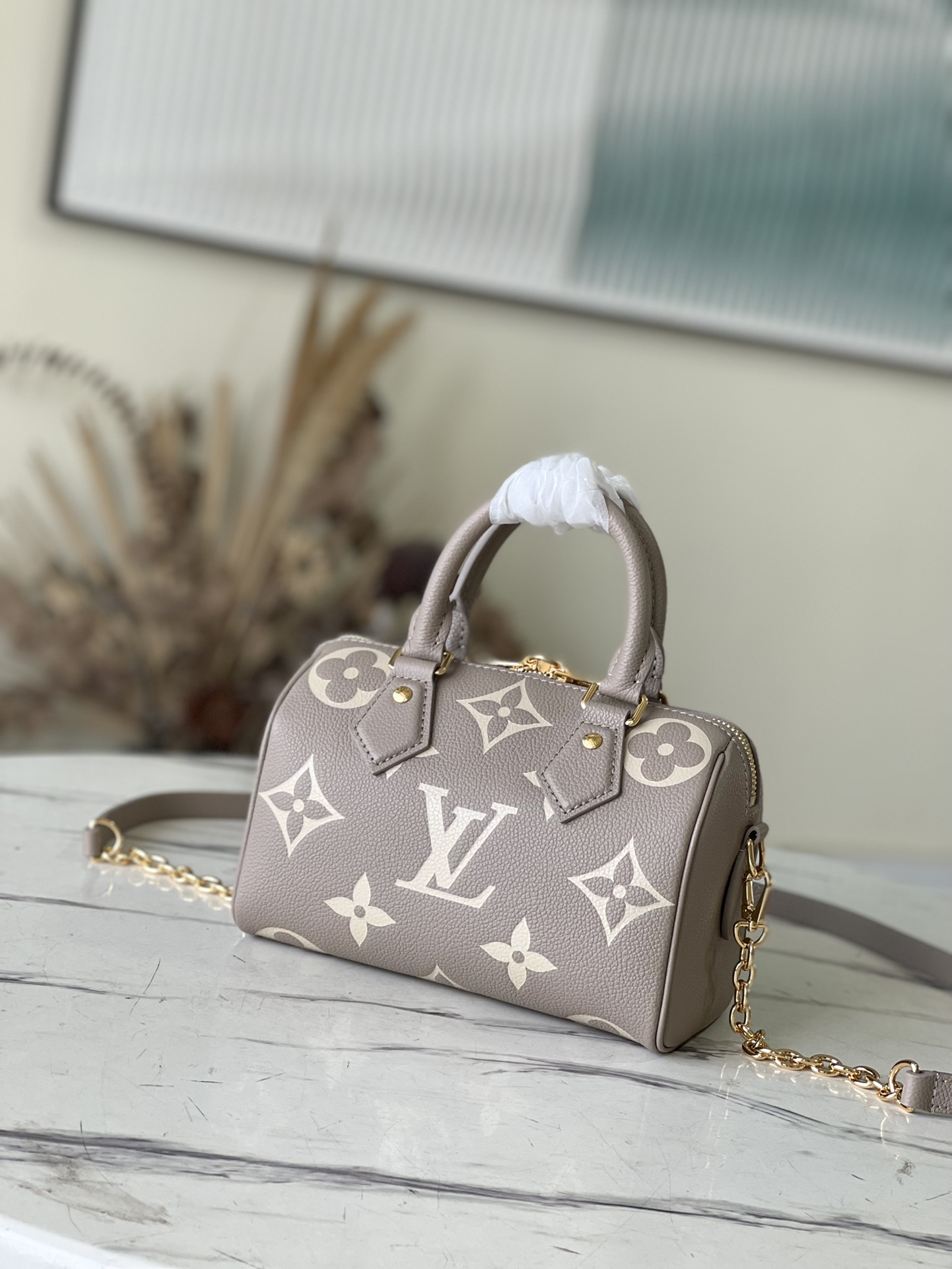 Louis Vuitton LV Speedy Bandouliere Grey M46575