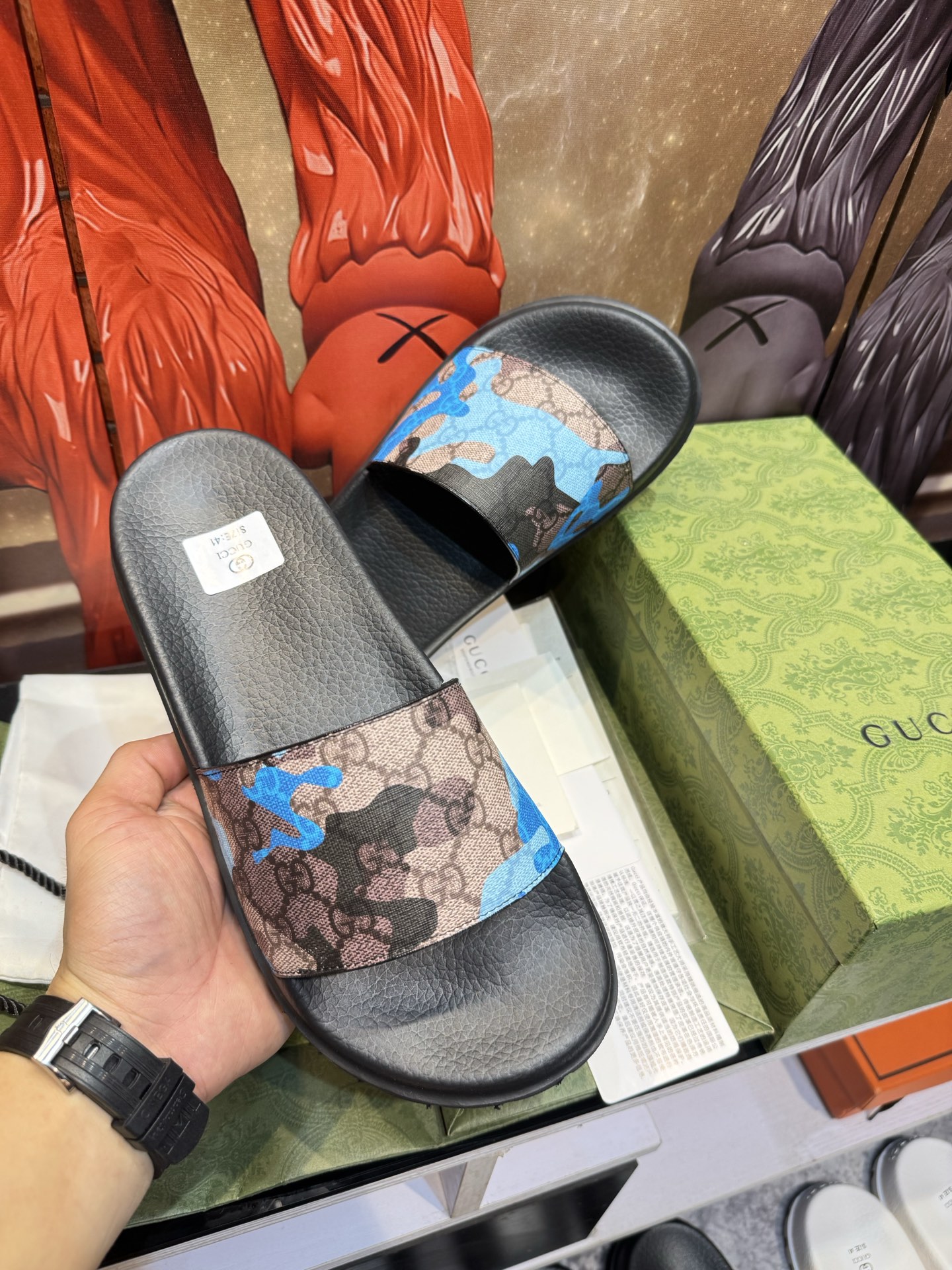 Gucci Men's GG Supreme Slippers