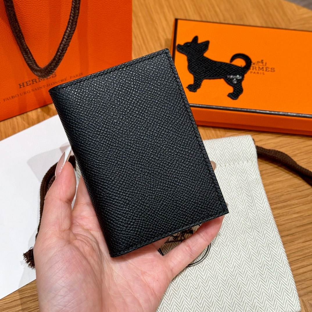 Hermes Black Epsom MC² Euclide Card Holder