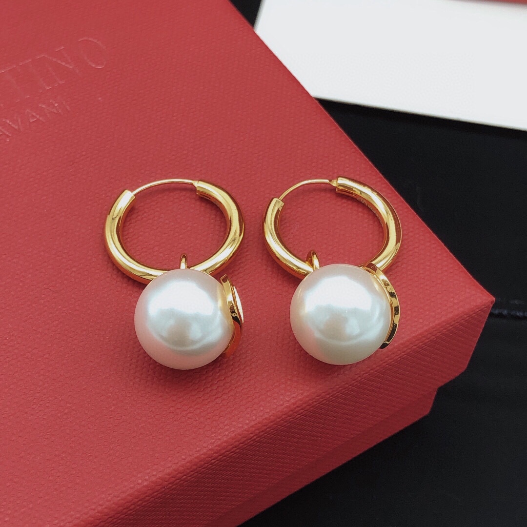 Valentino Pearl Hook Earrings