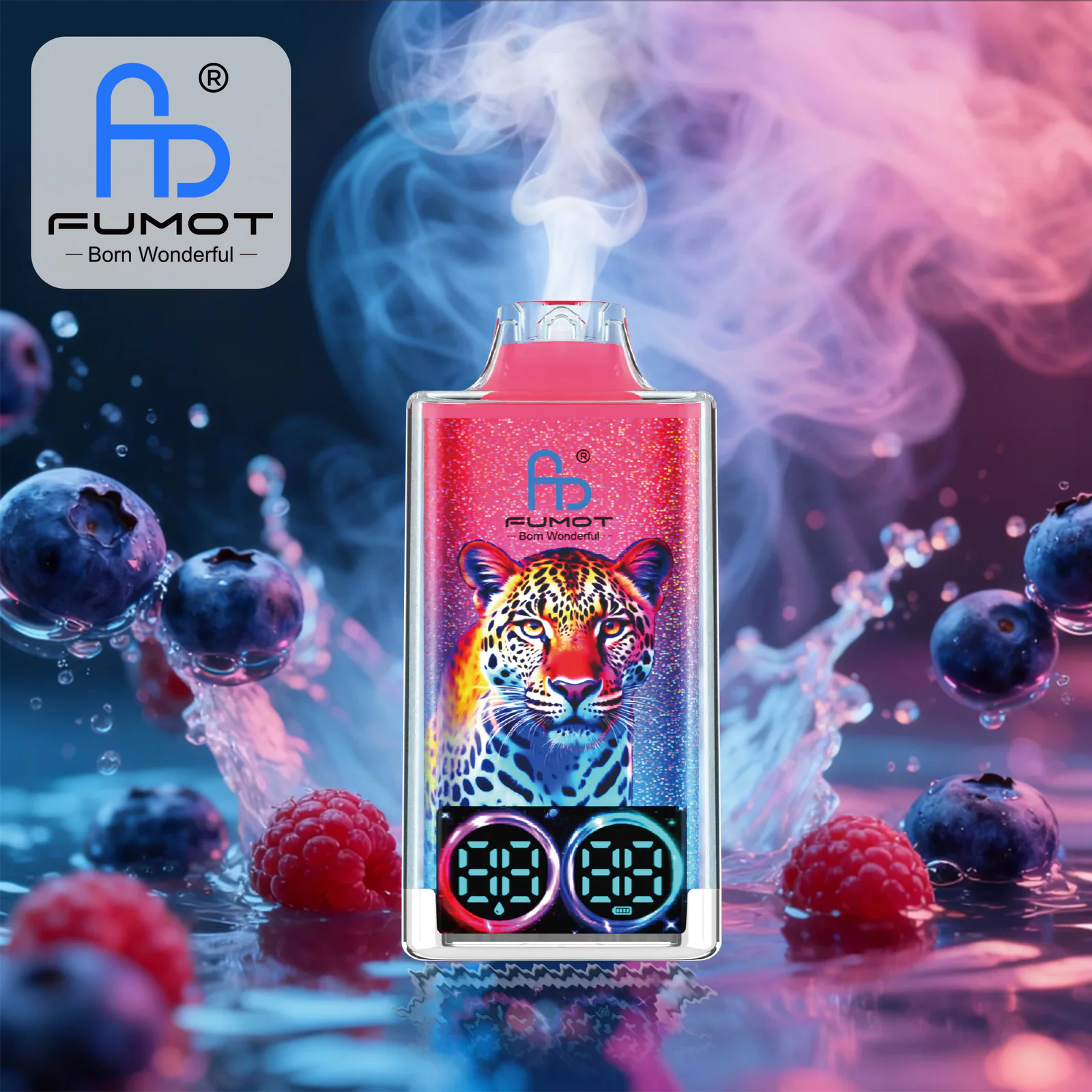 FUMOT Leopard 40K EU Edition Disposable Vape – Blueberry Sour Raspberry - Vaba Vape-Shop