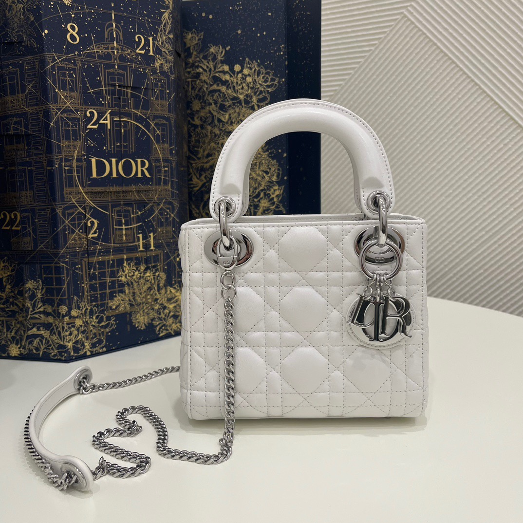 DIOR Mini Lady Dior Bag White