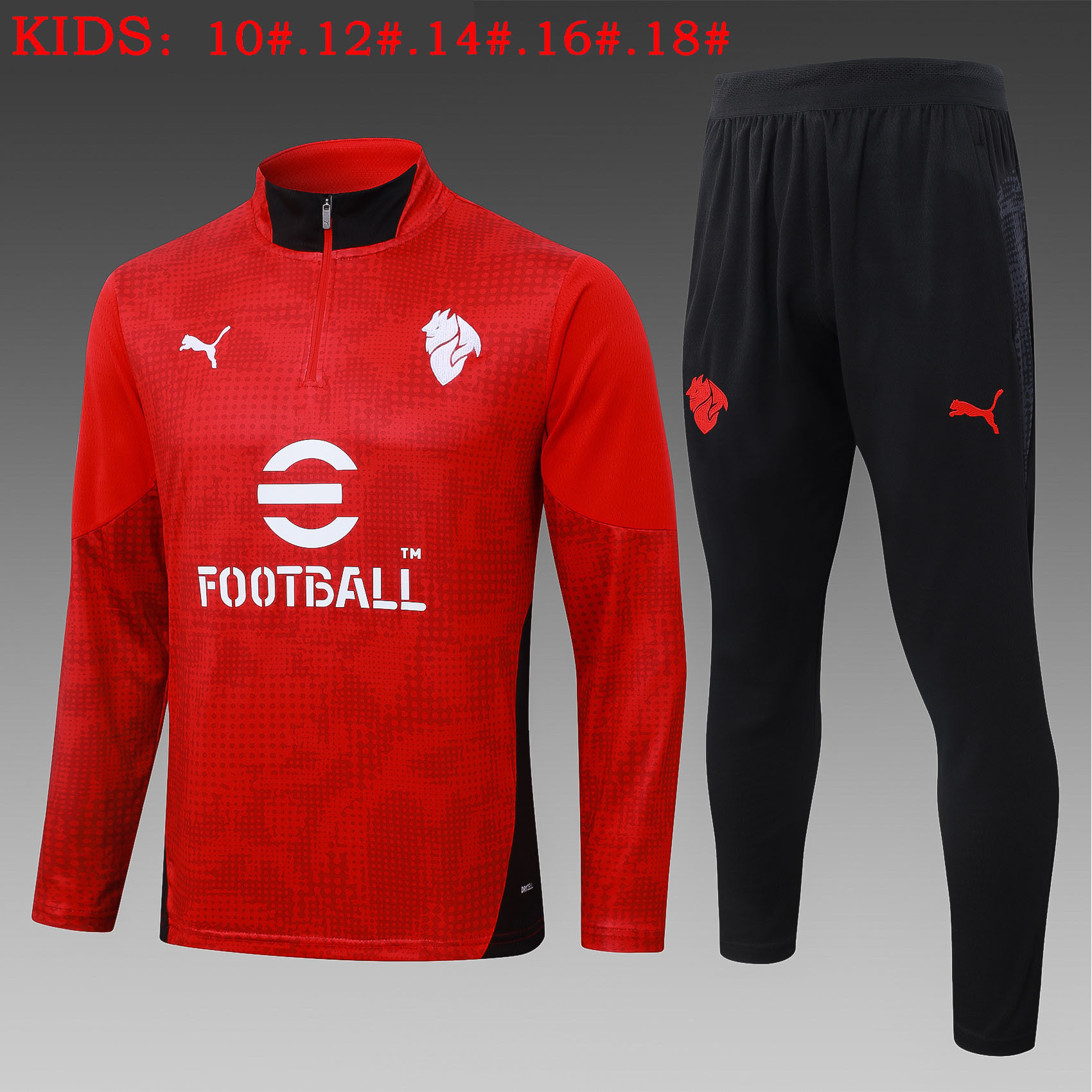 AC Milan Kids Training Suit 25/26 | Soc Jersey - Premium Football Jersey