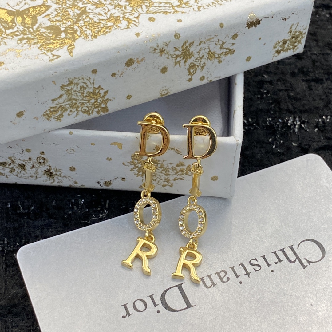 Dior CD Dangle Earrings