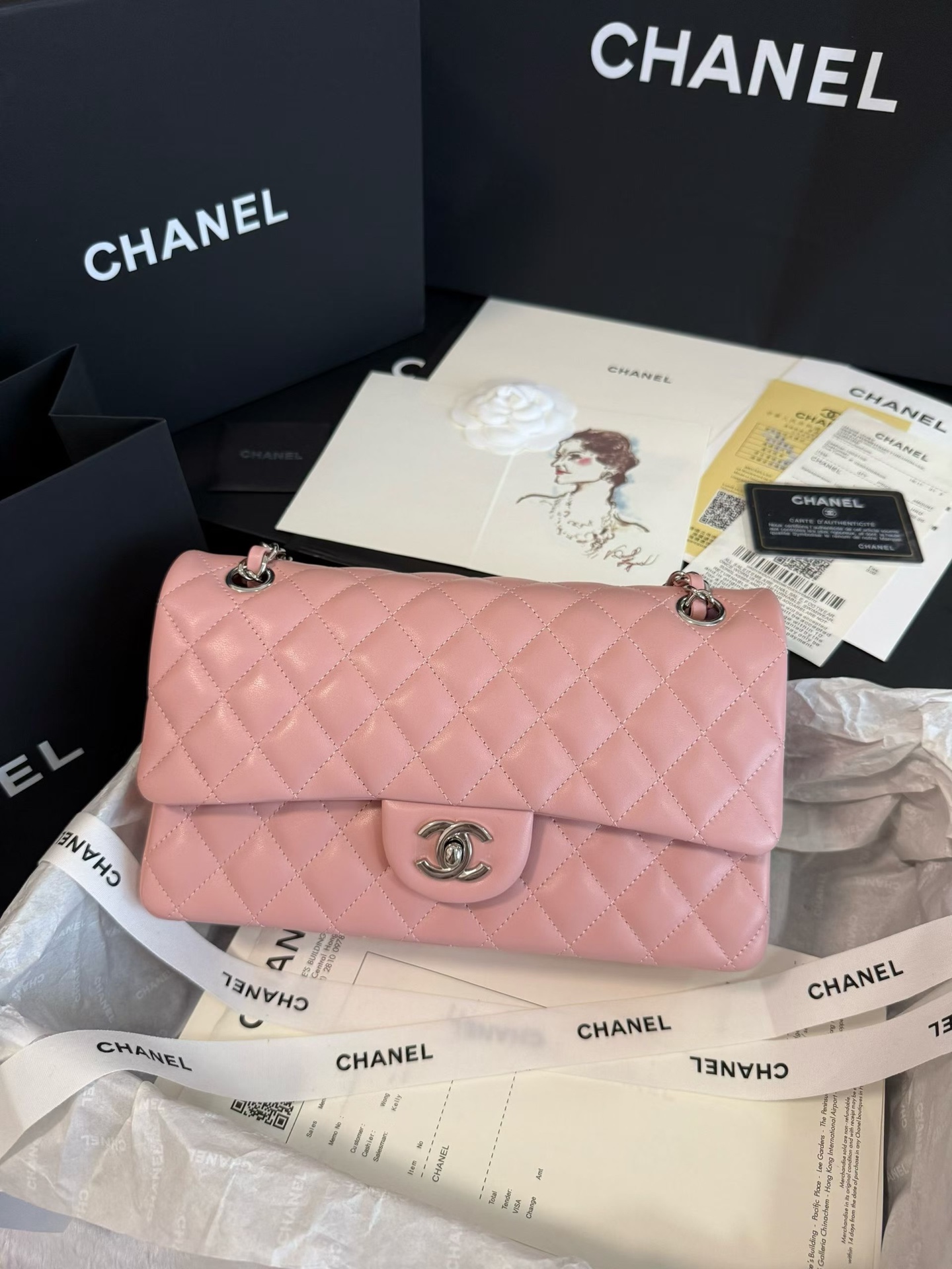 Chanel Classic 11.12 Handbag in Pink Lambskin