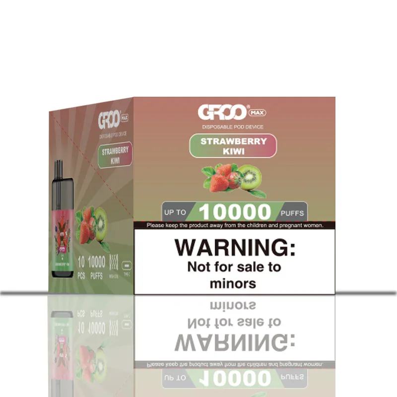 GROO MAX 10K Rechargeable Disposable Vape – Strawberry Kiwi - Vaba Vape-Shop