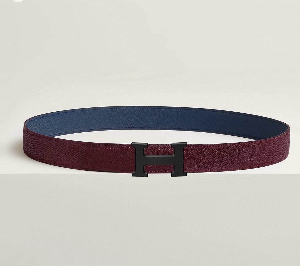 Hermes H Buckle Reversible Leather Belt 32mm