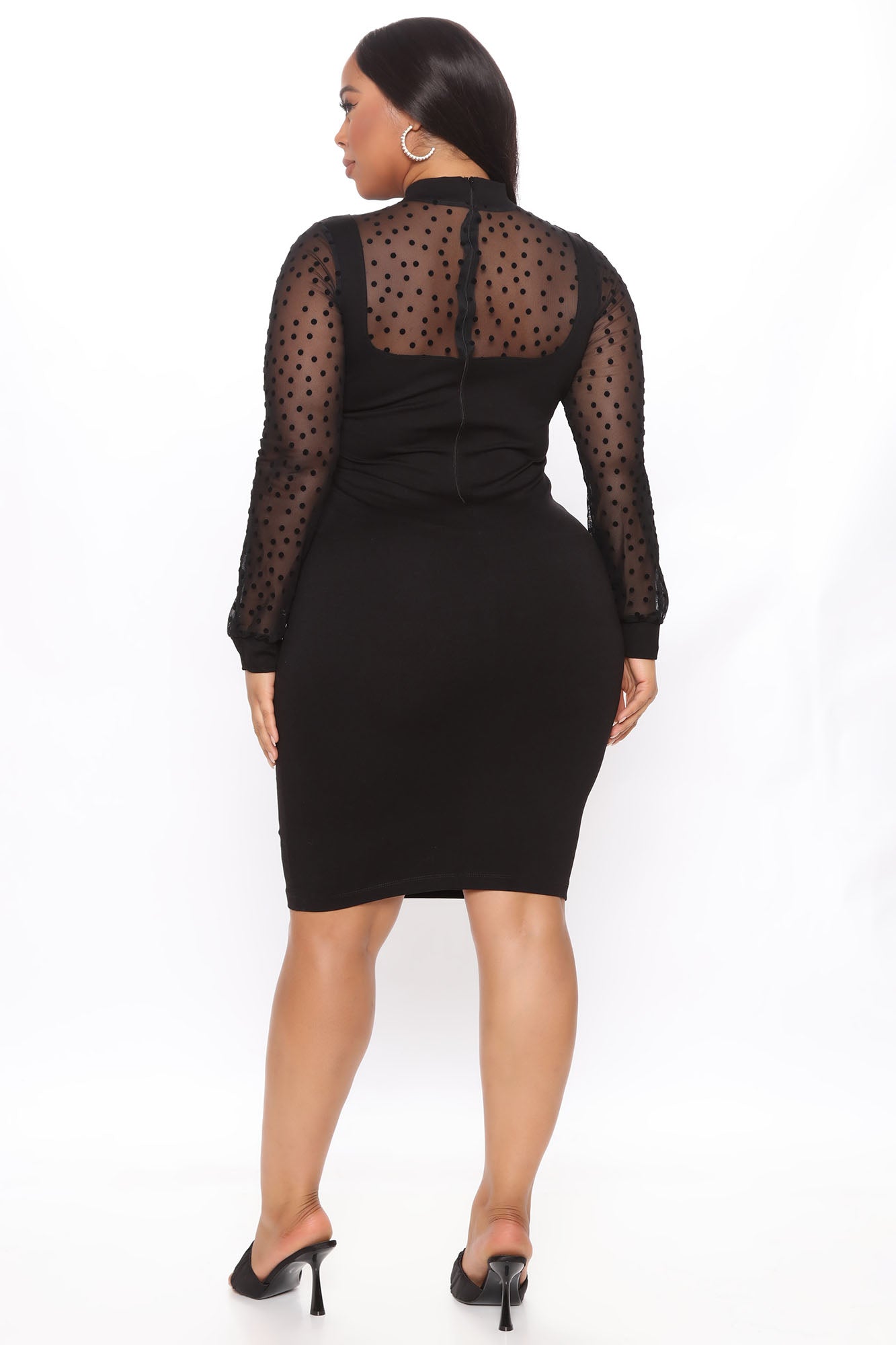 Come My Way Midi Dress - Black