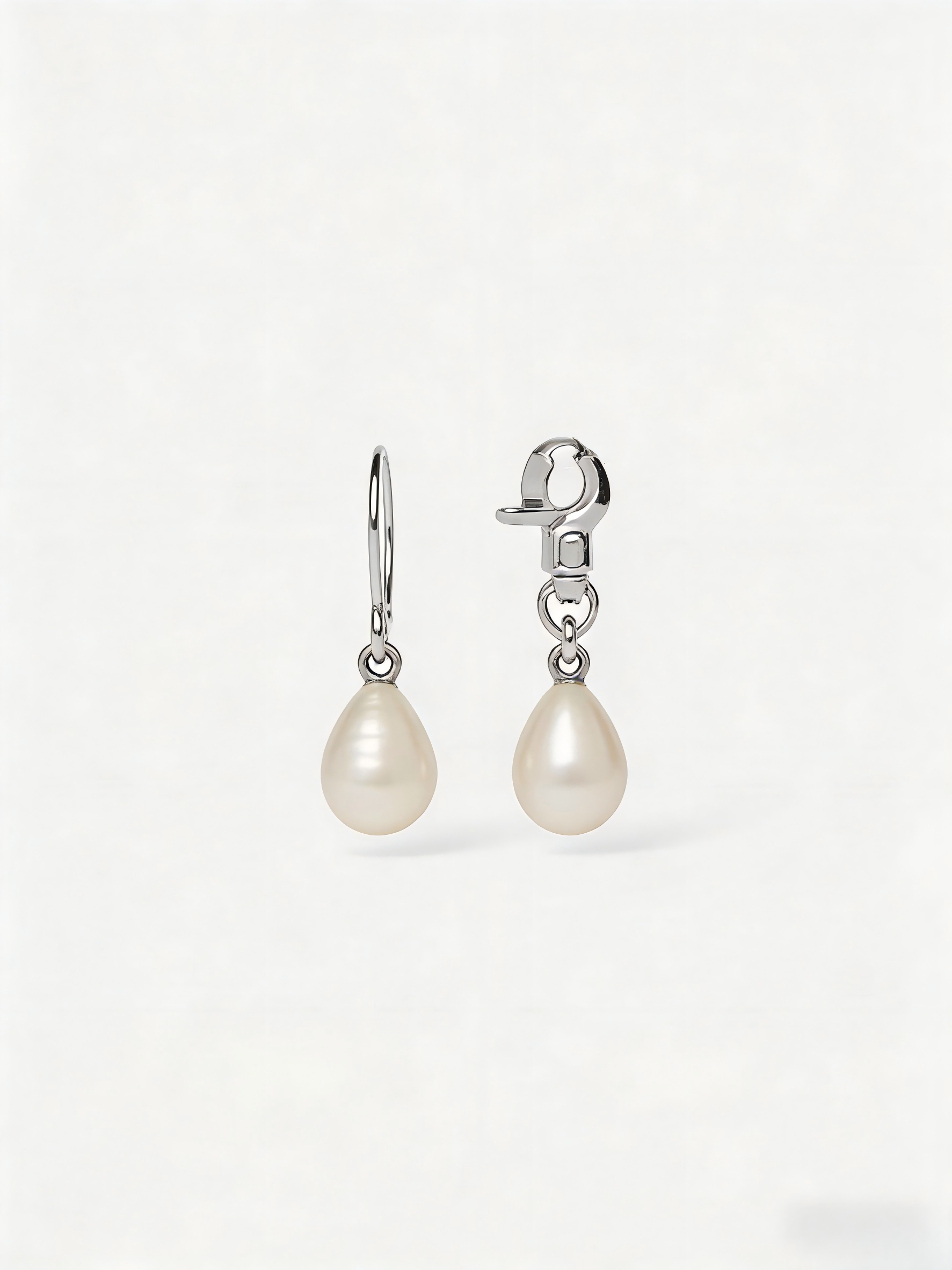 Trendy Asymmetric Pearl Drop Earrings for Women – Silver-Tone Orb Detail, Y2K Aesthetic Jewelry for Party & Daily Wear