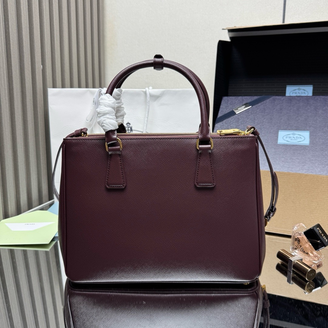 Prada Galleria Large Saffiano leather bag-Bordeaux 1BA274