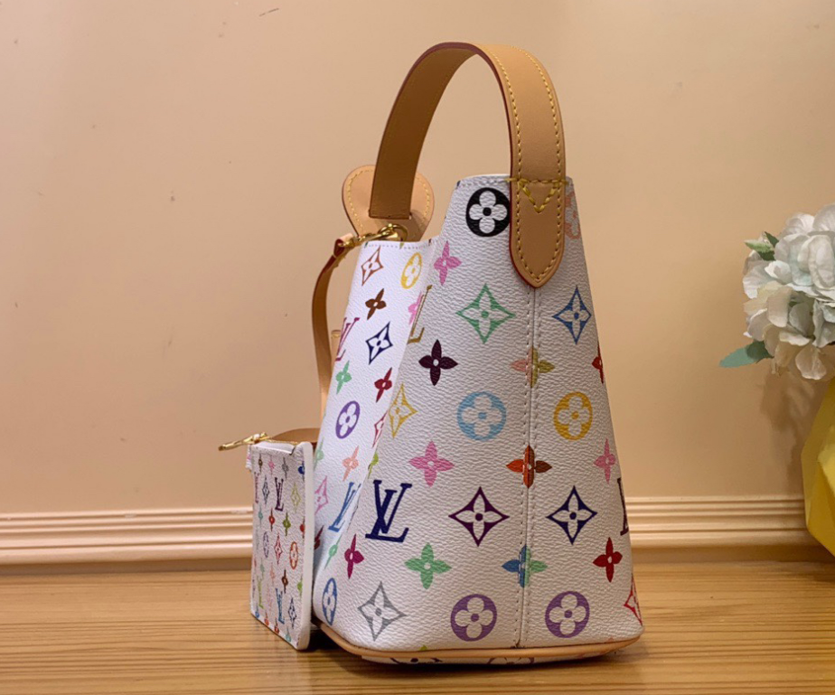 Louis Vuitton Coated canvas Murakami Takashi series leather crossbody bag