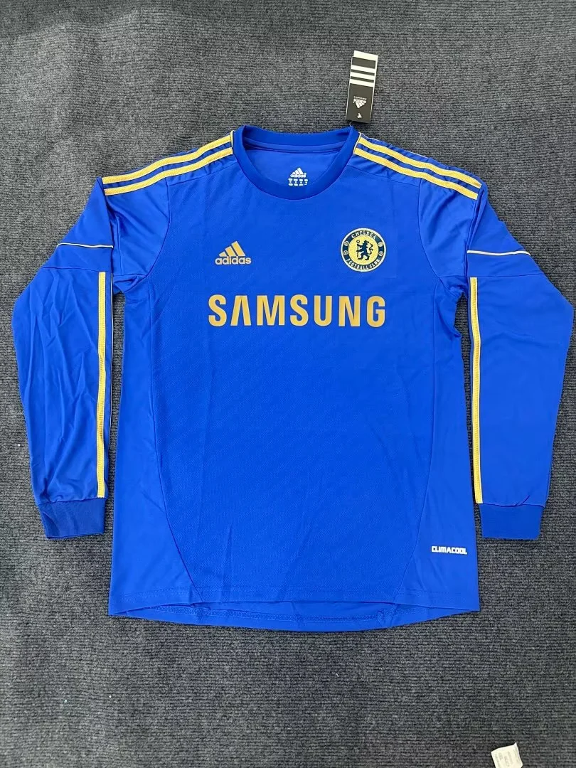 2012-13 Retro Long Levver Chelsea Home Blue Fans Football Shirt 1:1 Thai Quality