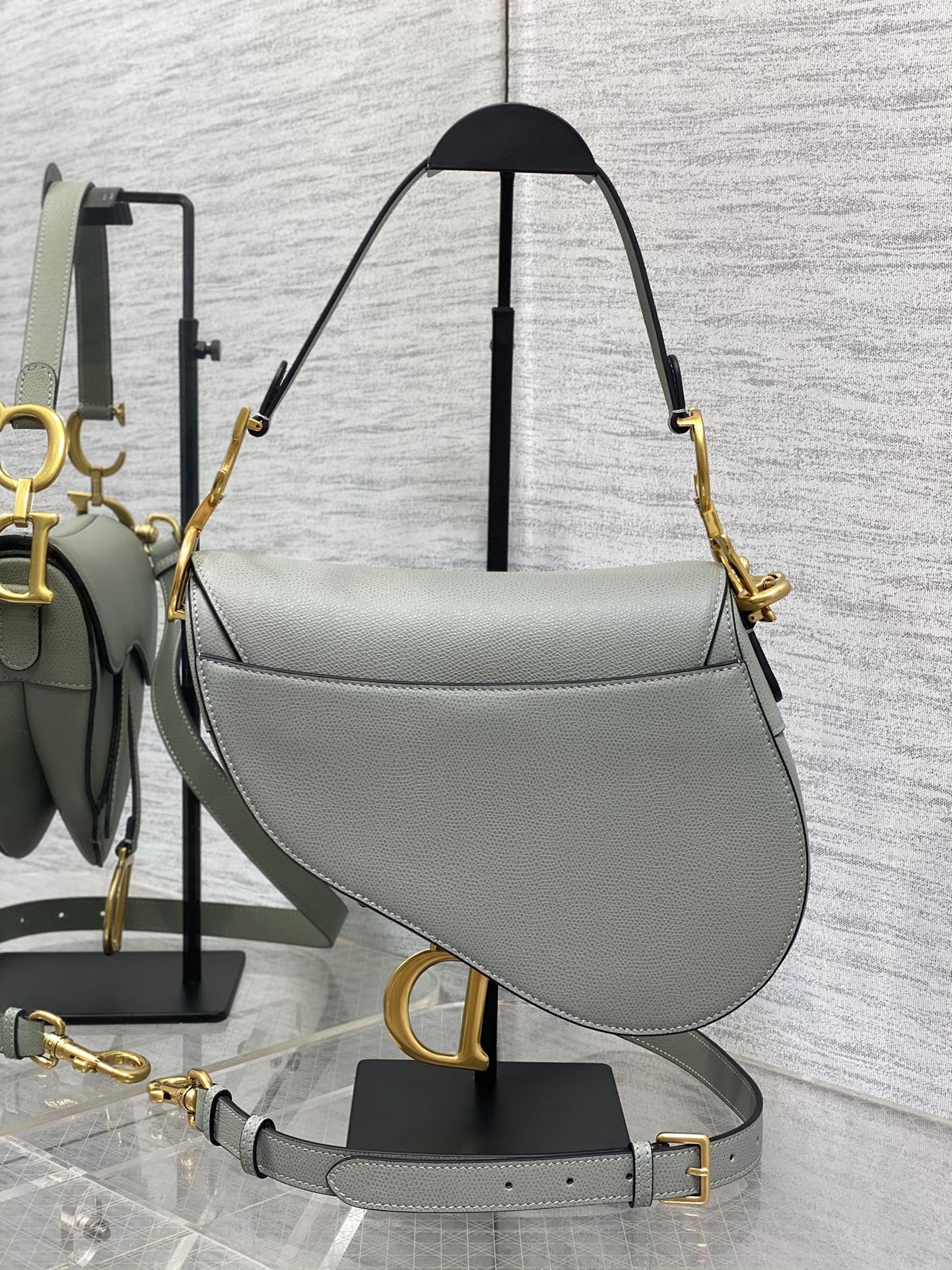 Dior light grey Saddle Bag With Strap