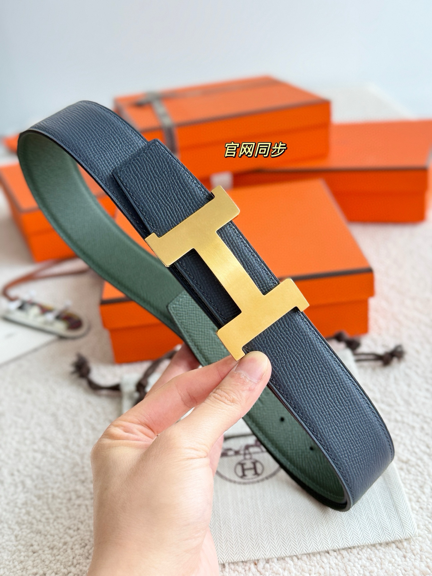Hermes Constance H Reversible Leather Belt 3.8cm