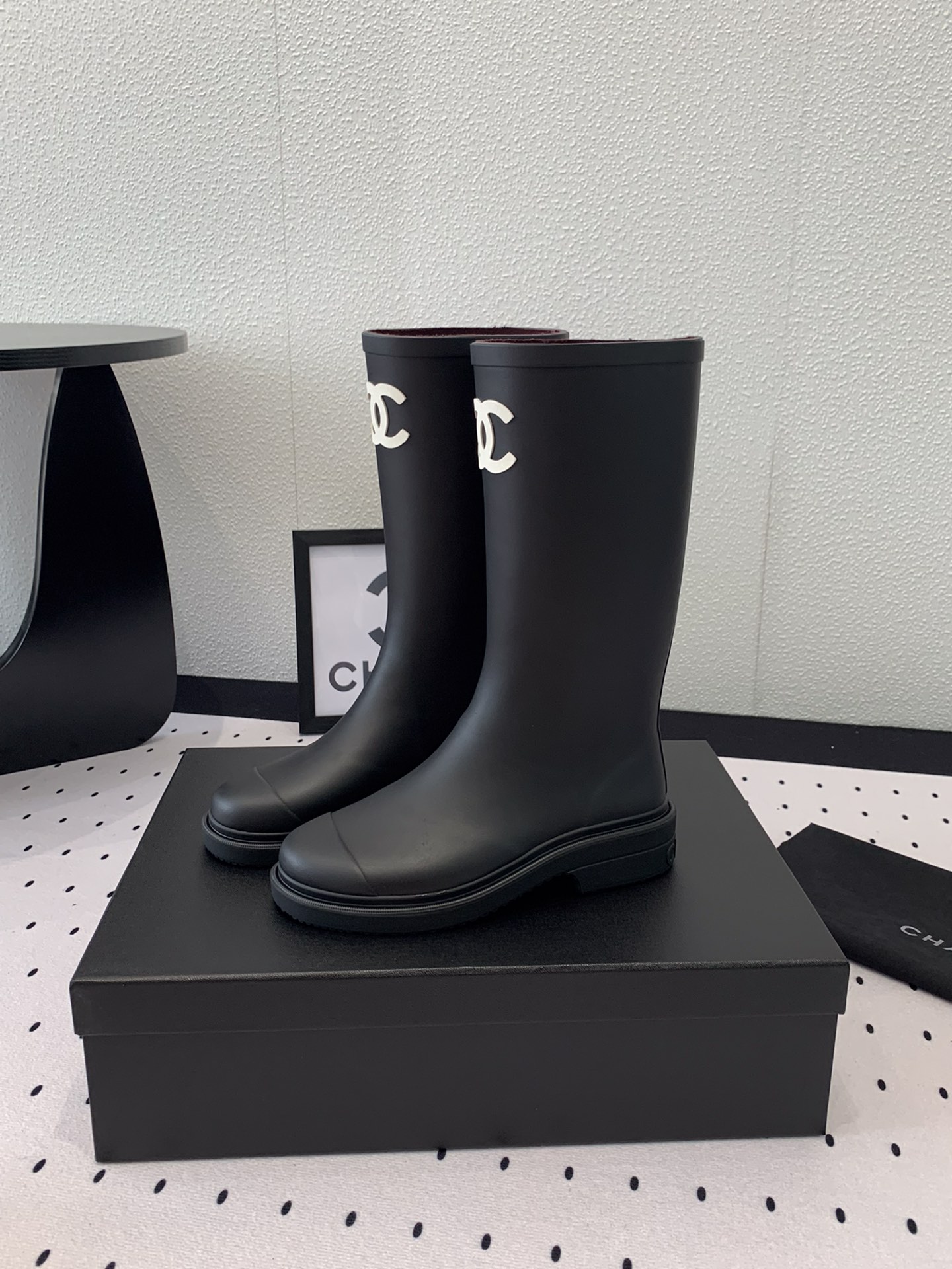 Chanel Rain Boots