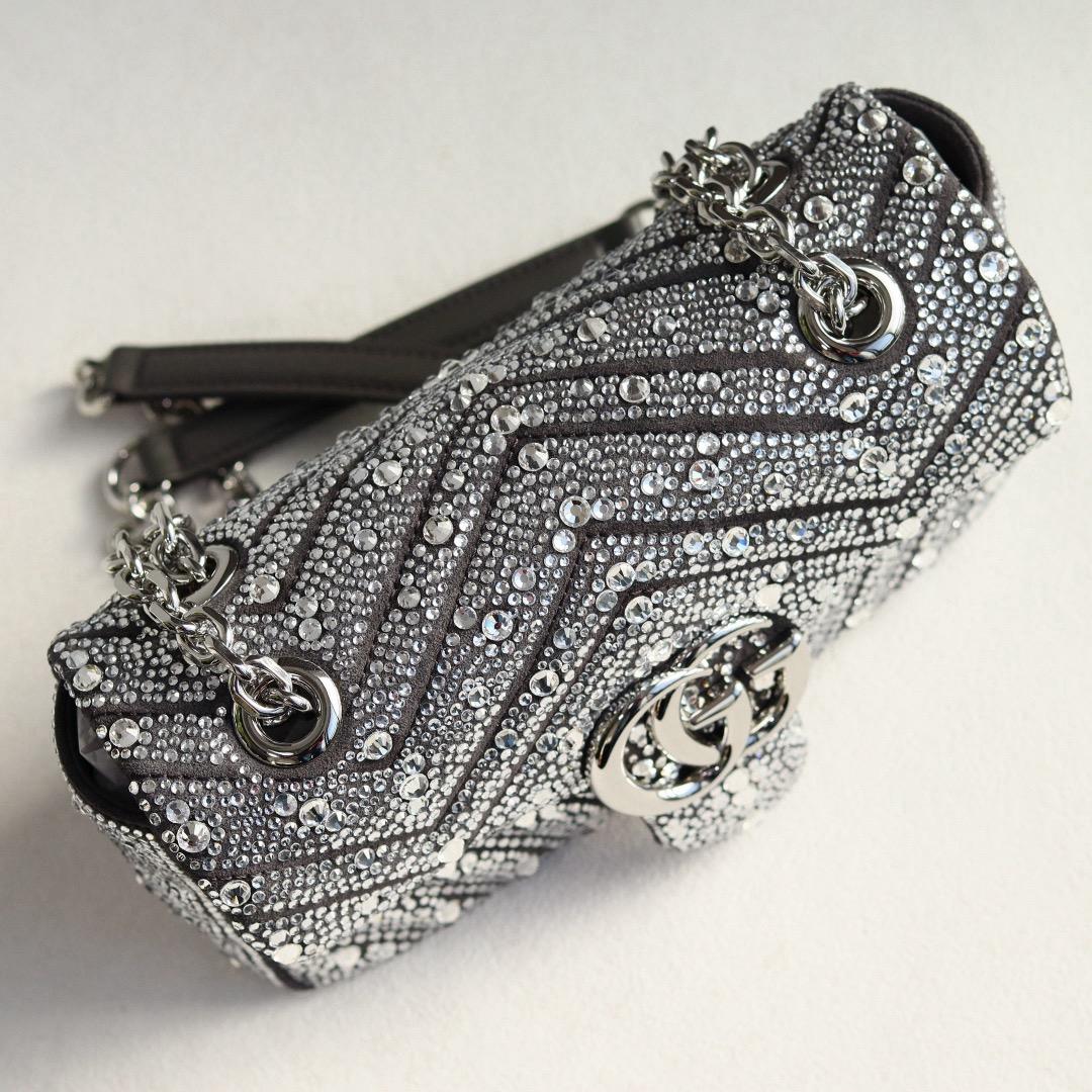 Gucci Marmont Crystal-Embellished Small Shoulder Bag