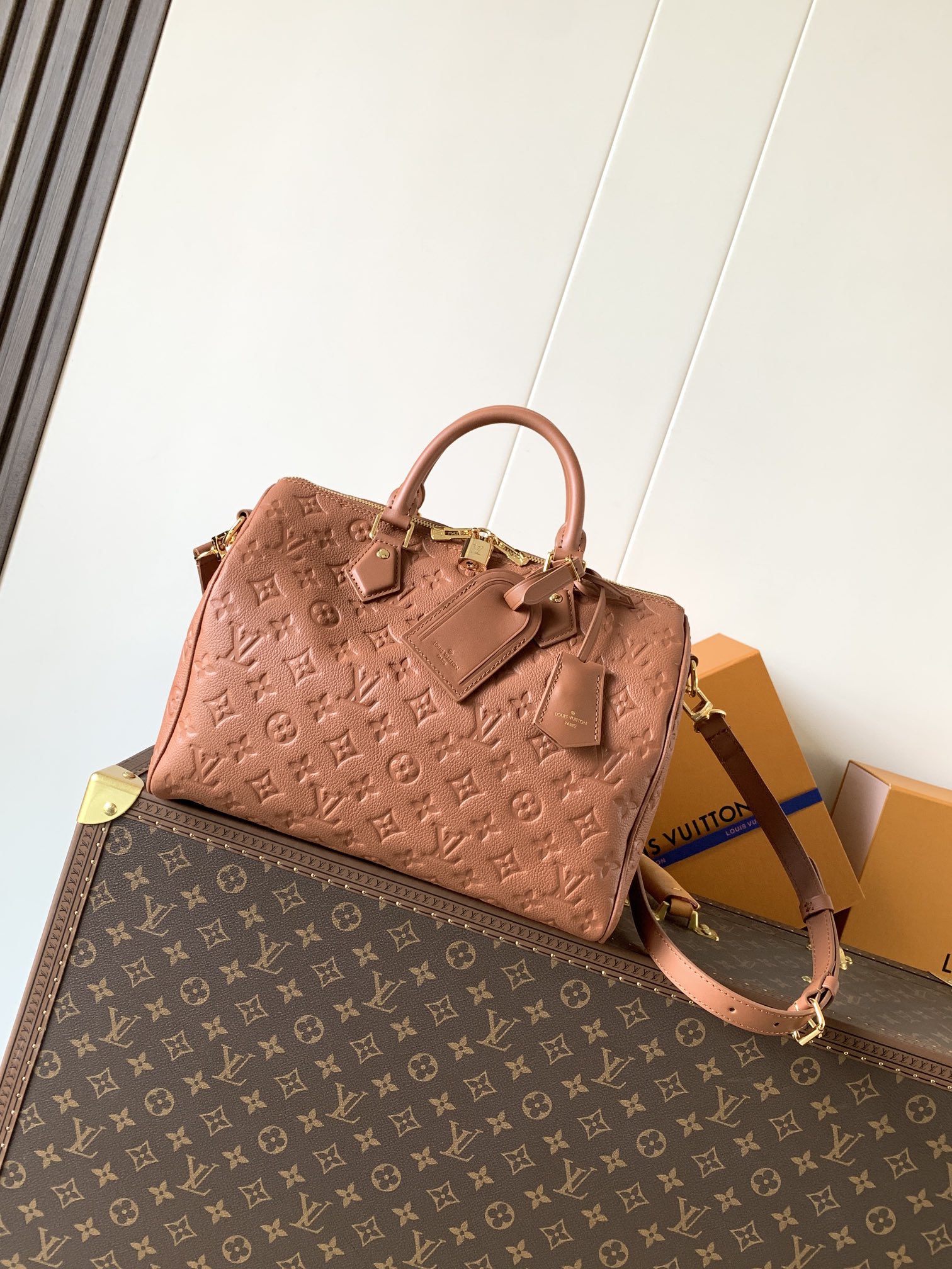 M28660 Speedy Soft 30 in Brown Monogram Empreinte Leather