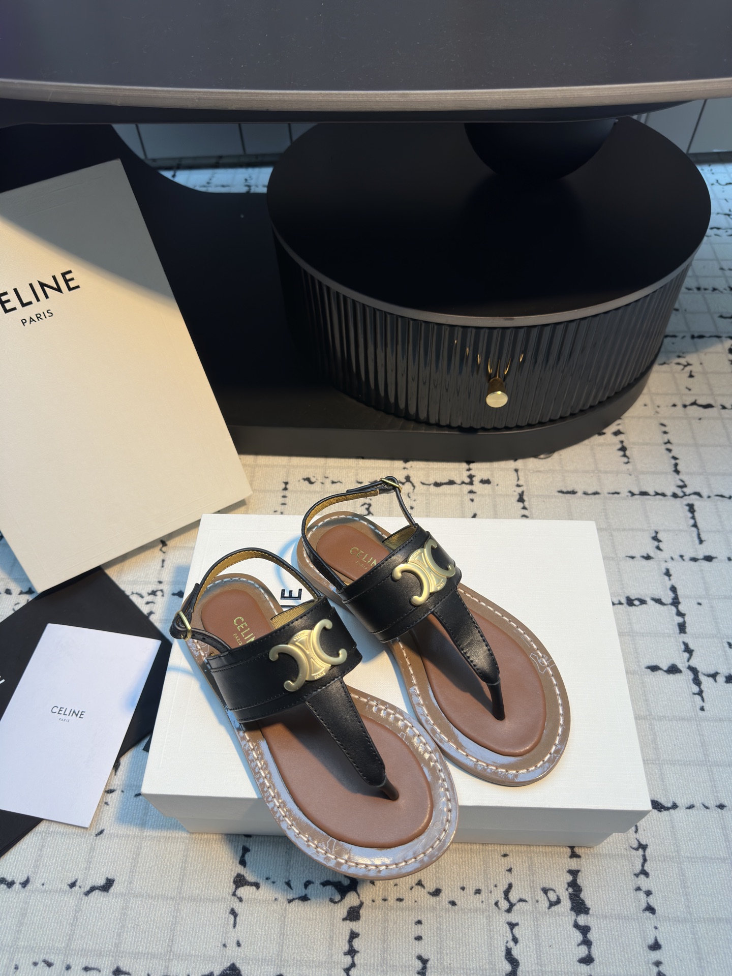Celine Women's Leather Flip-Flop