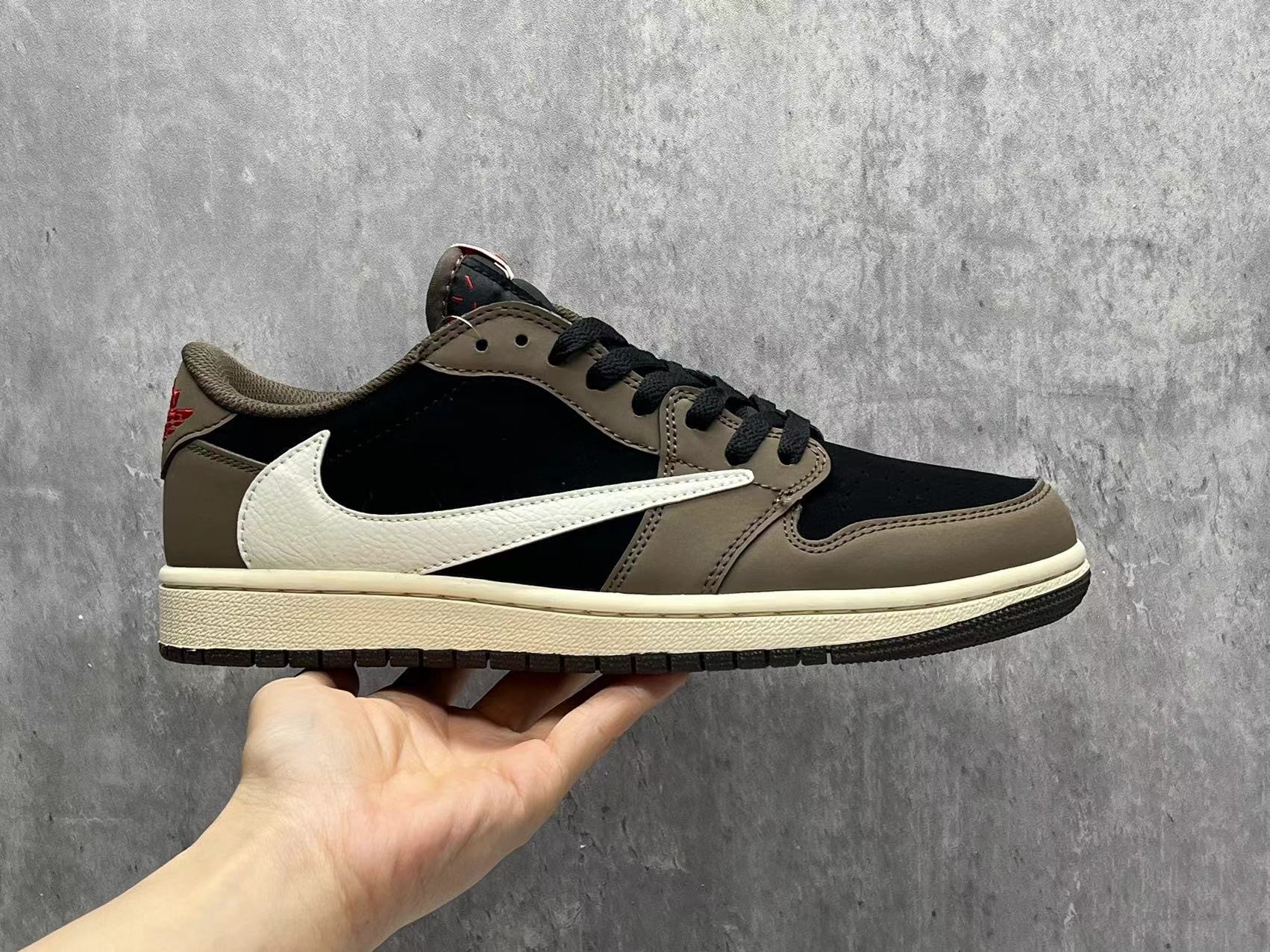 2025-26 AJ1 US Men's Sizes6 to 11 in half sizes Dark brown Low cut Inverted Hook Shoes tianlong