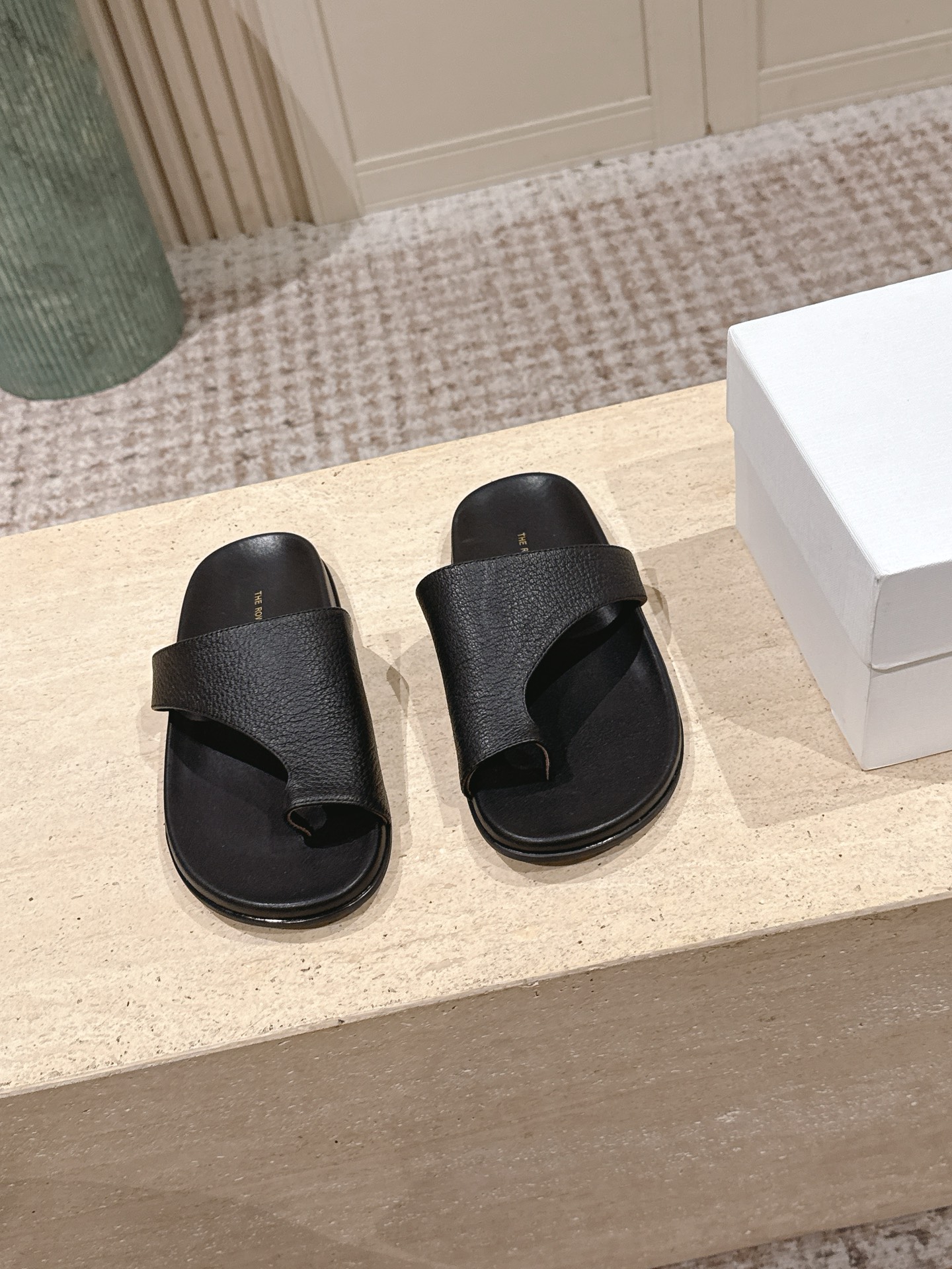The Row Leather Beach Flip-Flop