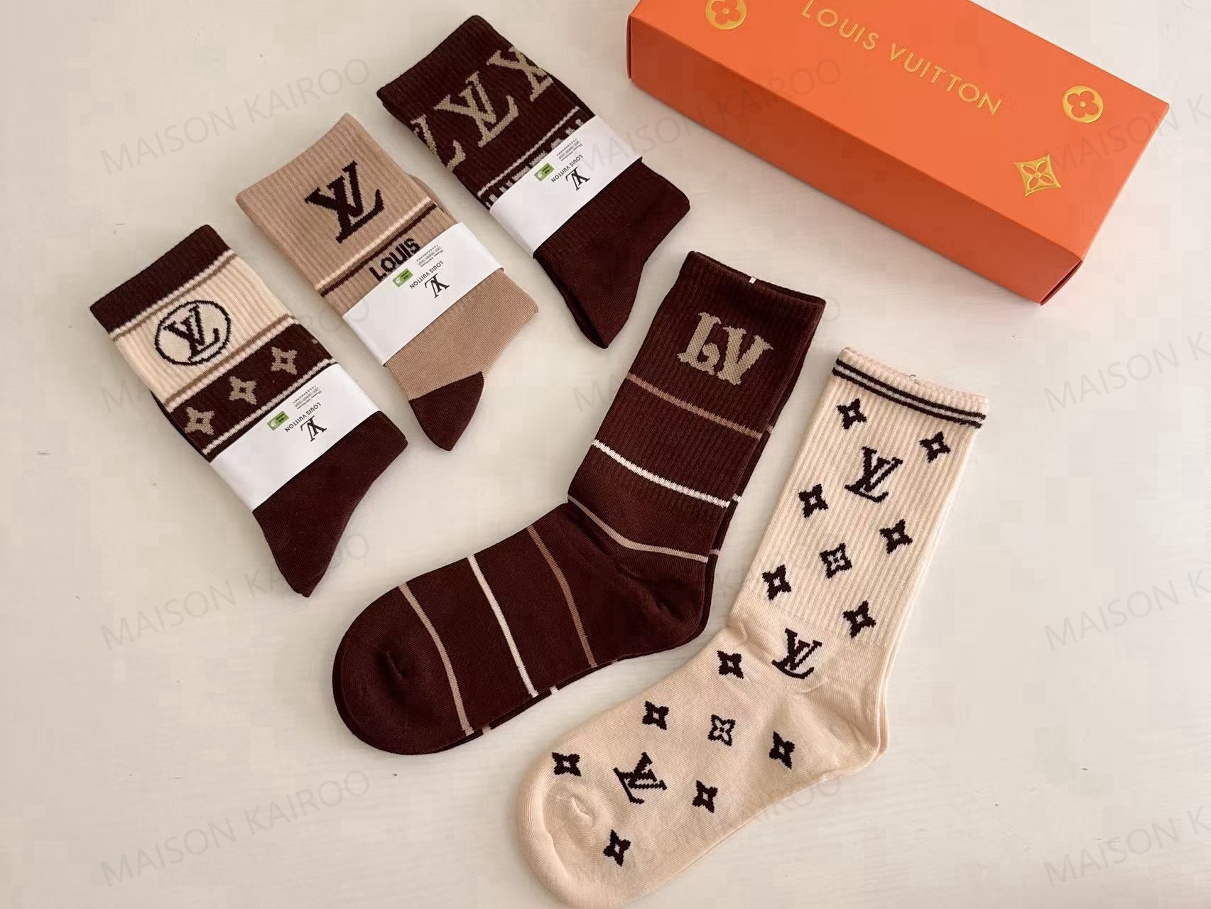 Louis Vuitton LV Socks 5-Pack - KAIROO