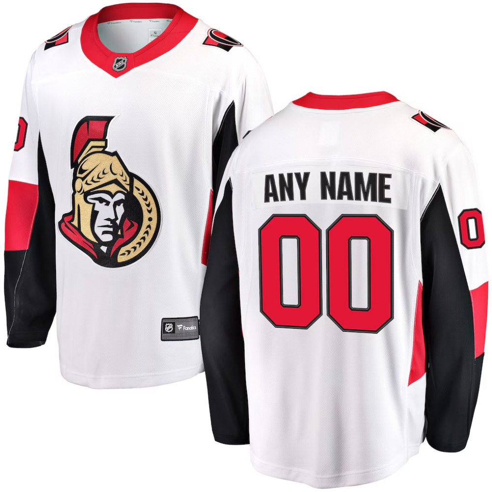 Customizable Ottawa Senators Fanatics Red jersey and Adidas white jersey