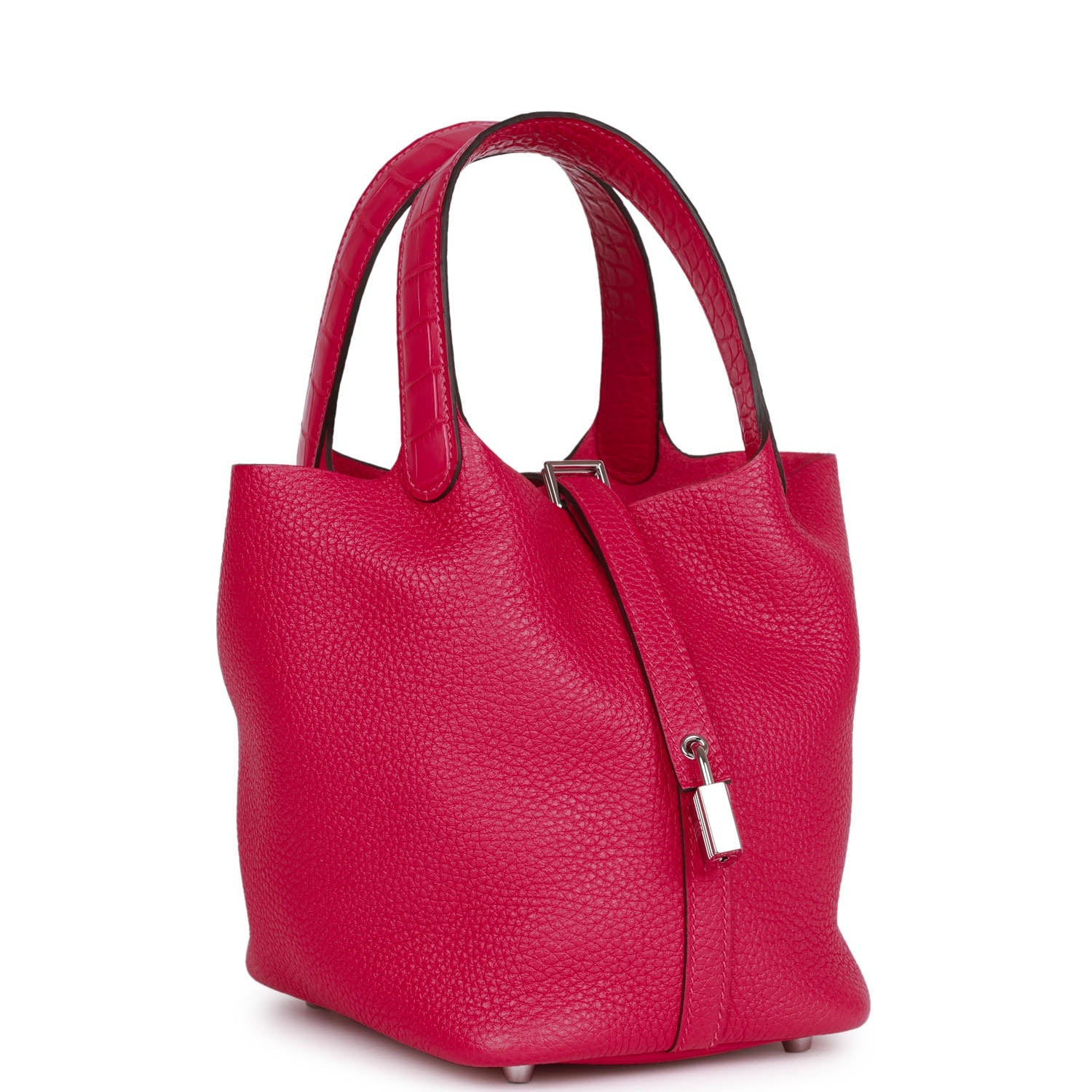Hermes Picotin Lock 18 Framboise Clemence and Matte Alligator Touch Palladium Hardware 1416982