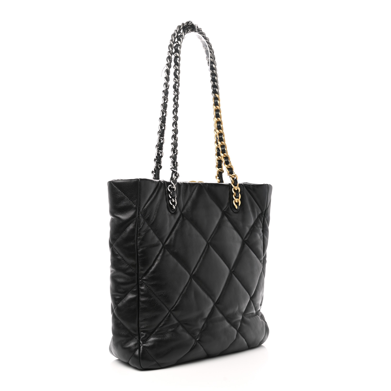 CHANEL 22B 19 BAG Tote black gold AS3519