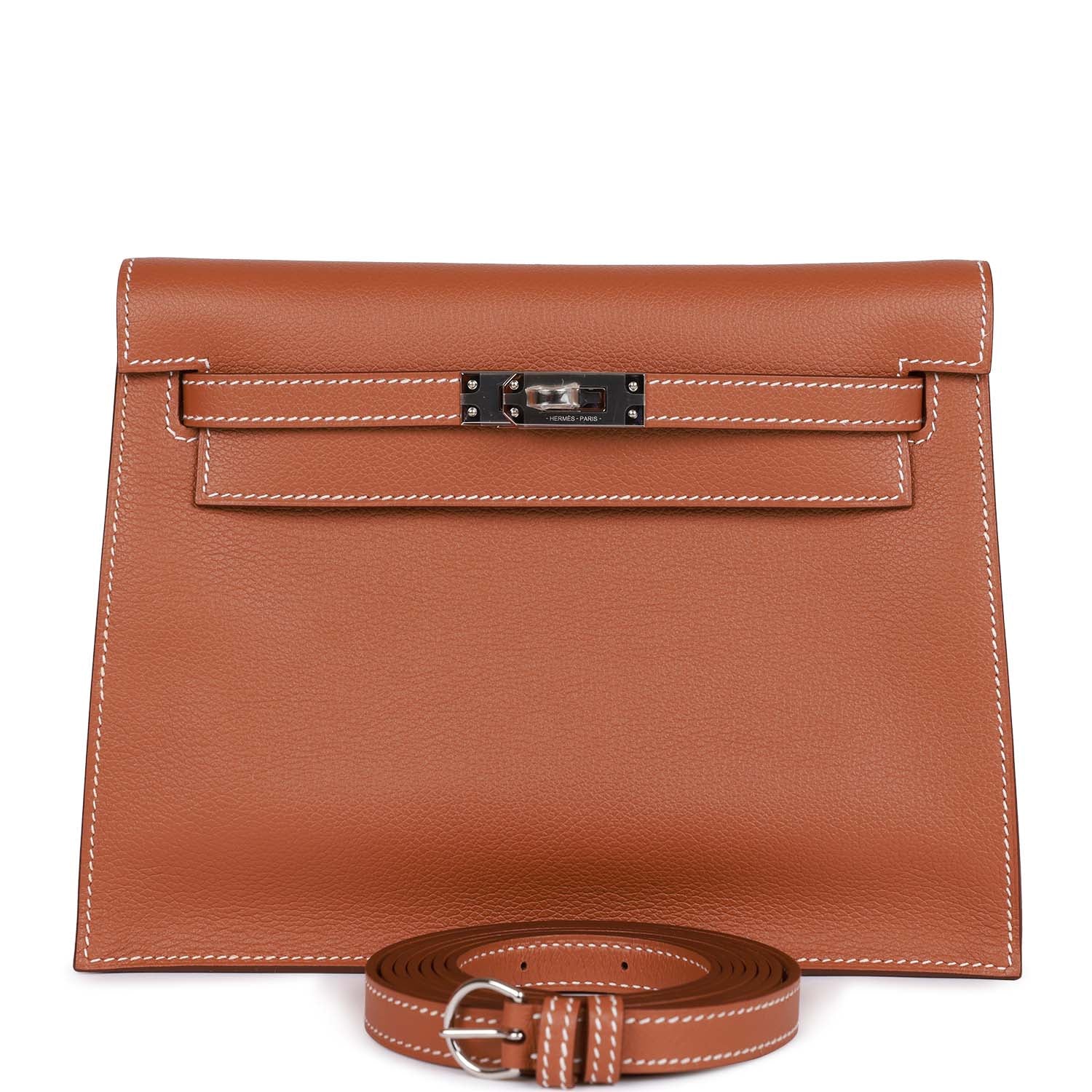 Hermes Kelly Danse Gold Evercolor Palladium Hardware 1158173