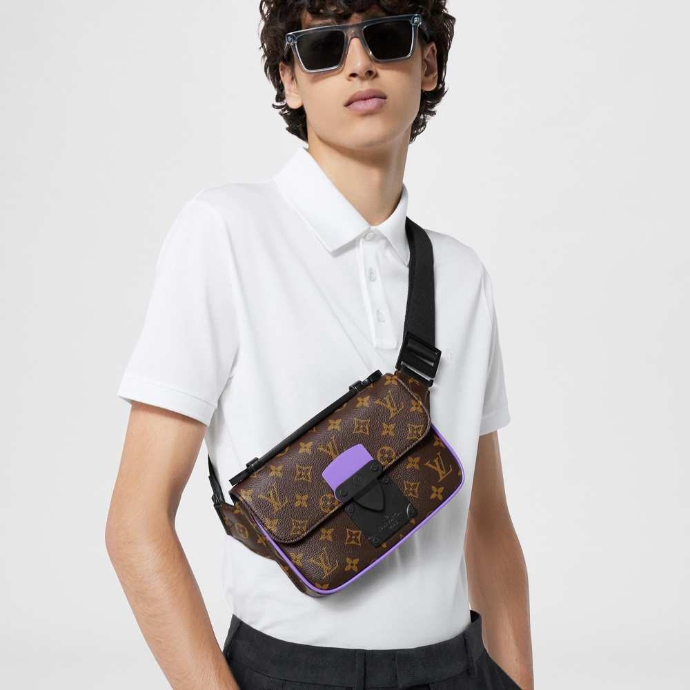S Lock Sling Monogram Macassar Canvas M46245
