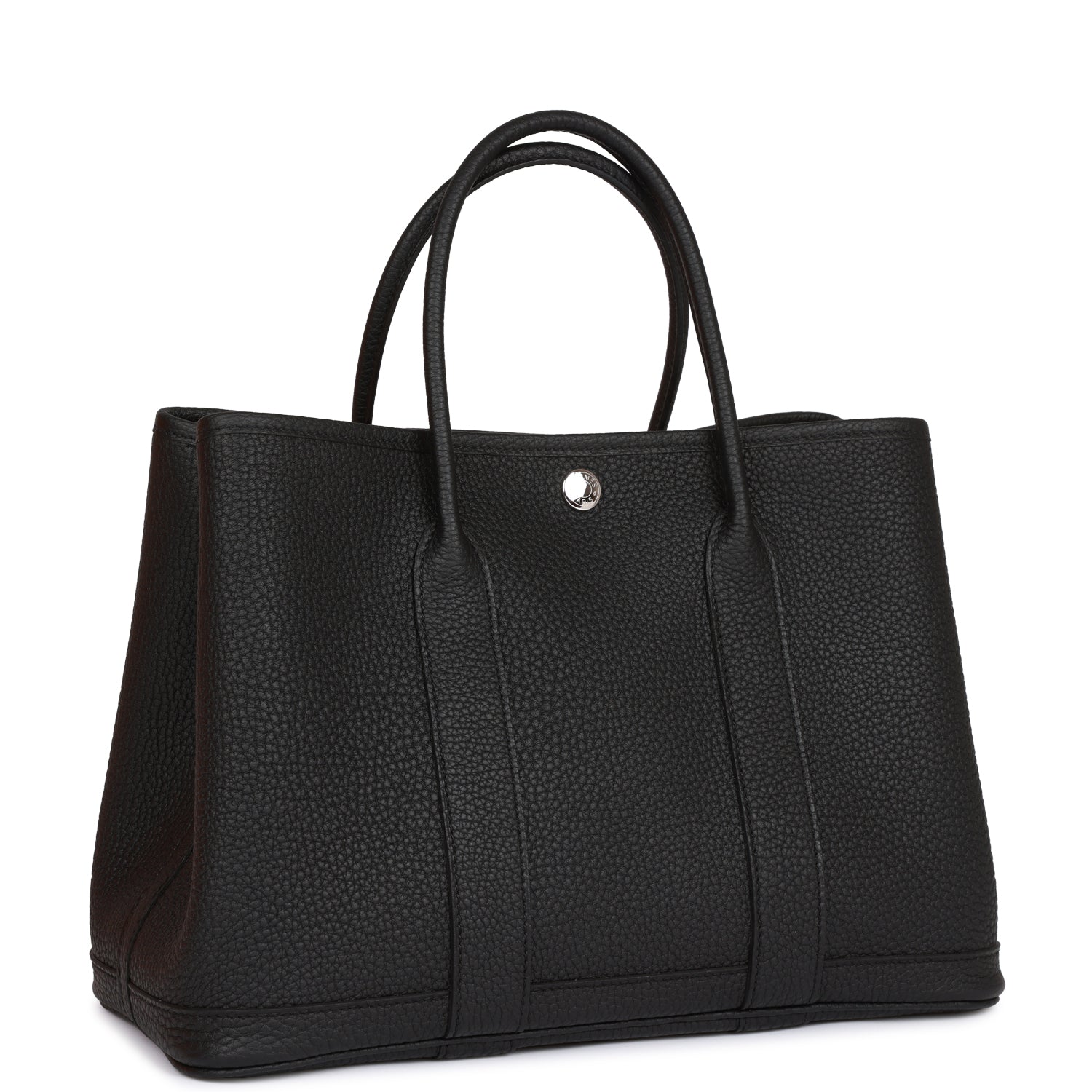 Hermes Garden Party 30 Black Negonda Palladium Hardware 1370838