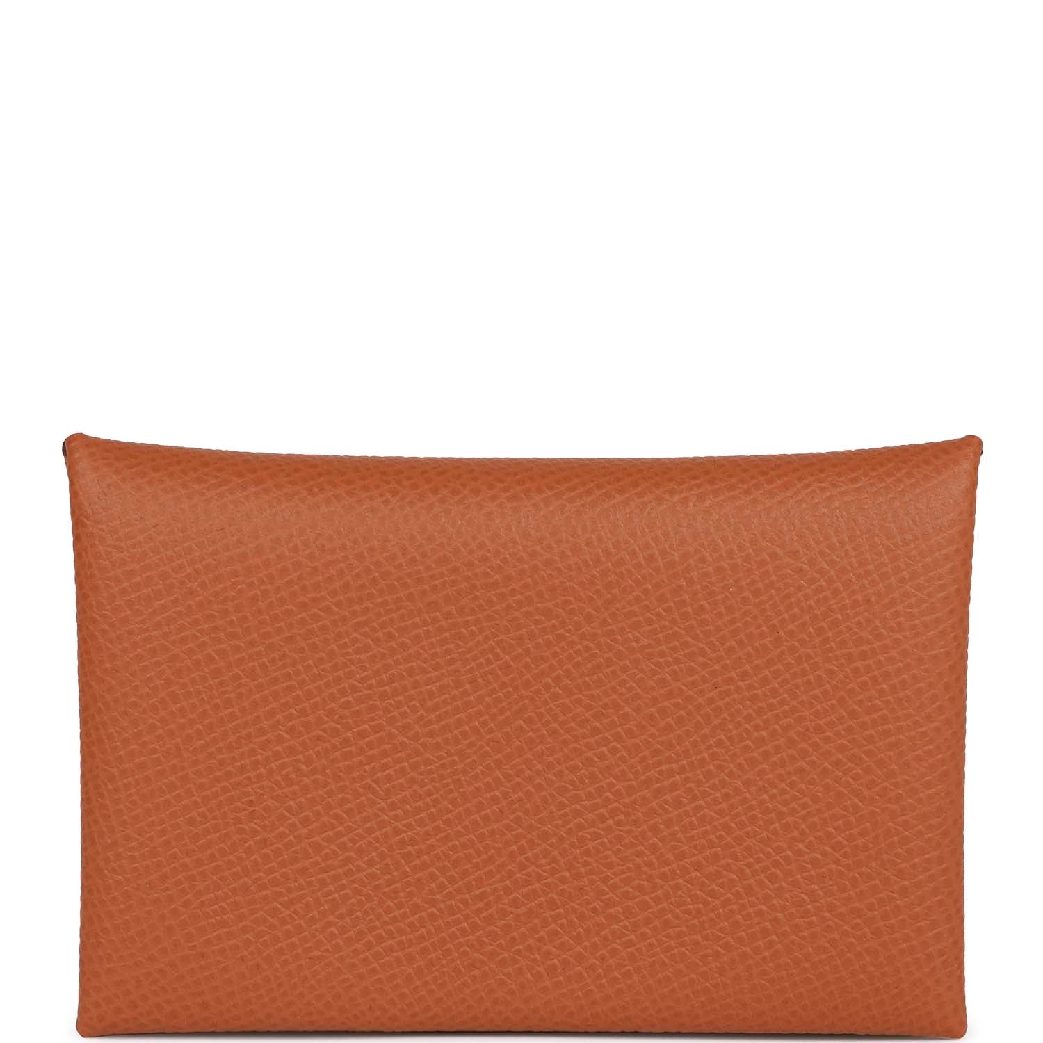 Hermes Calvi Card Holder Gold Epsom Palladium Hardware 1347663