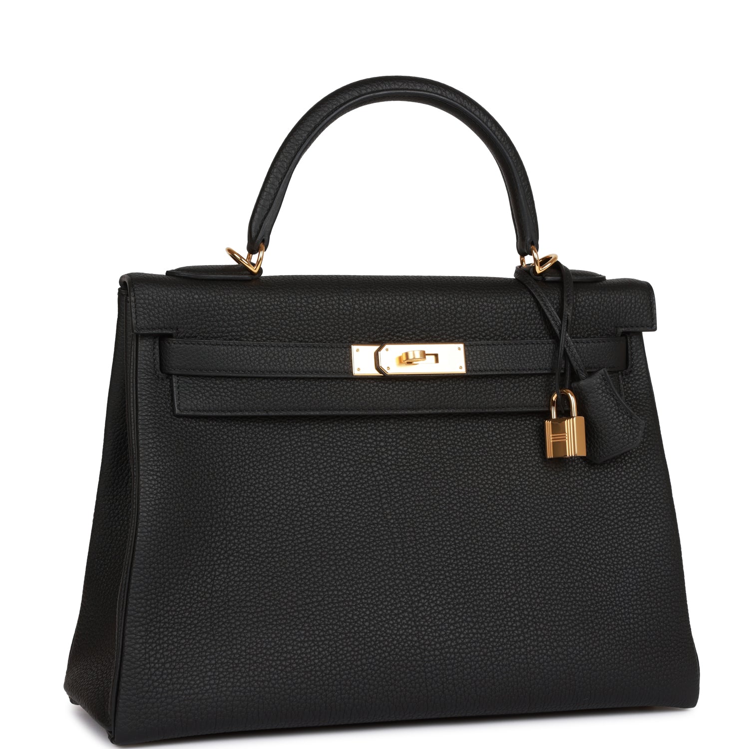Hermes Kelly Retourne 32 Black Togo Gold Hardware 932698
