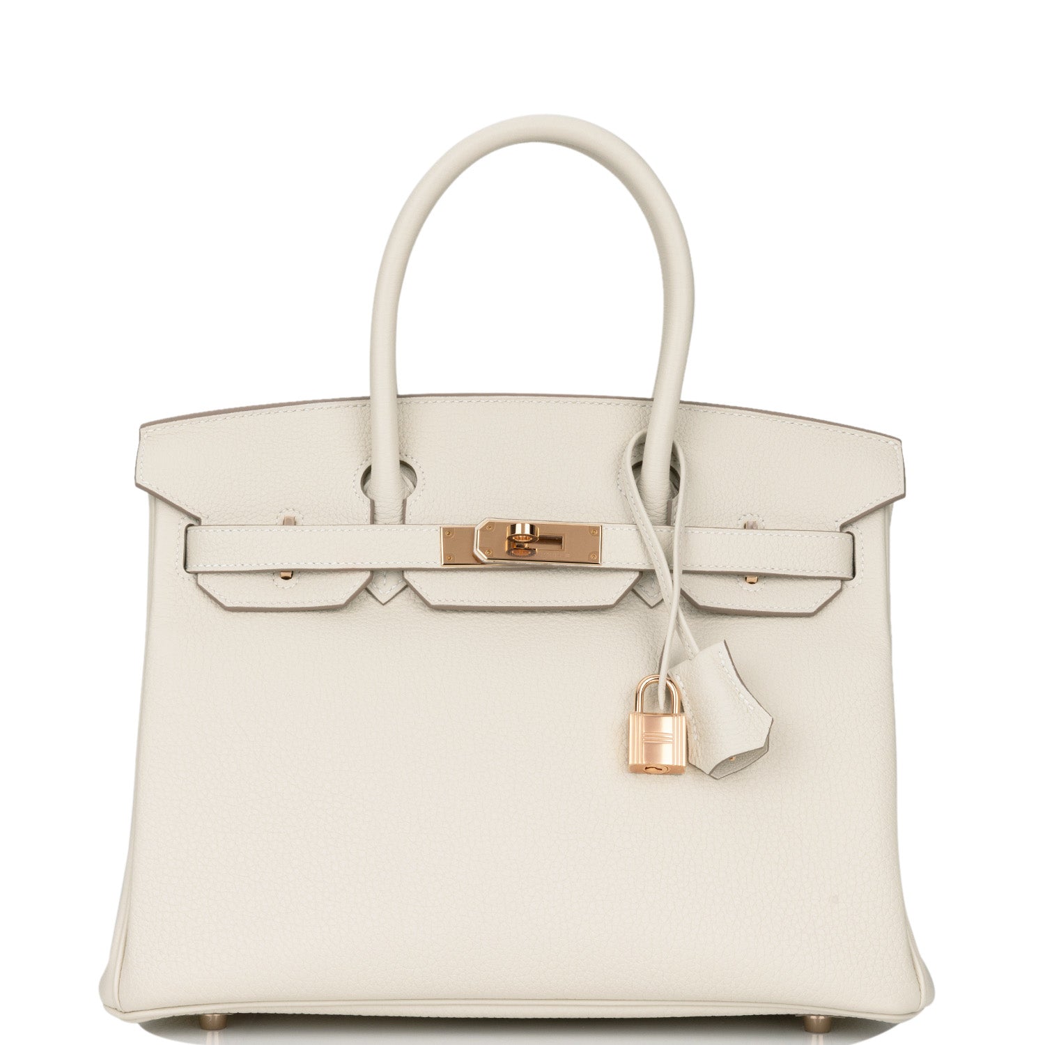 Hermes Birkin 30 Craie Togo Rose Gold Hardware 726833