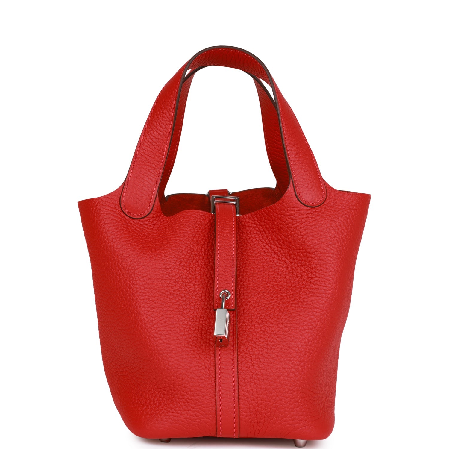 Hermes Picotin Lock 18 Vermillion Clemence Palladium Hardware 1138741