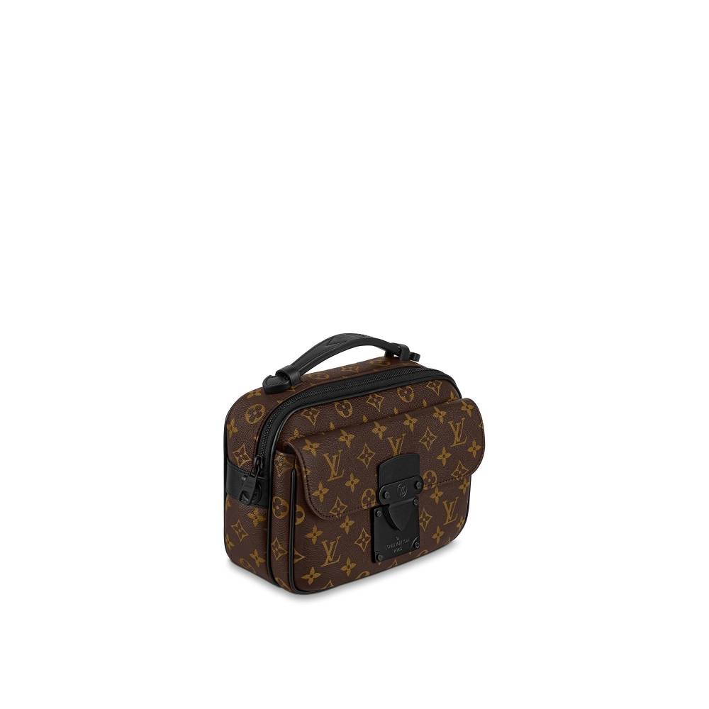 S Lock Messenger Monogram Macassar Canvas M45806