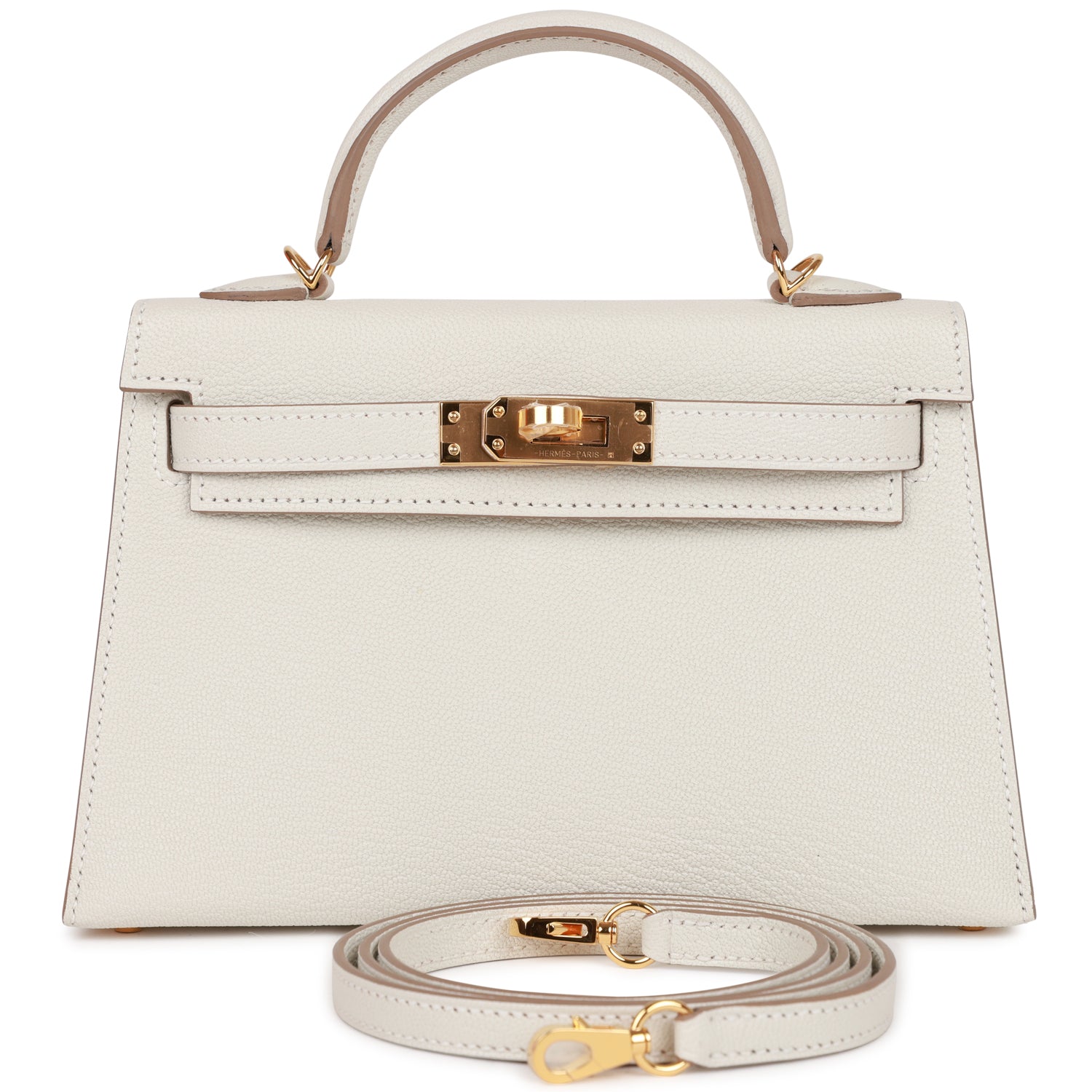 Hermes Kelly Sellier 20 Mushroom Chèvre Gold Hardware 1307980