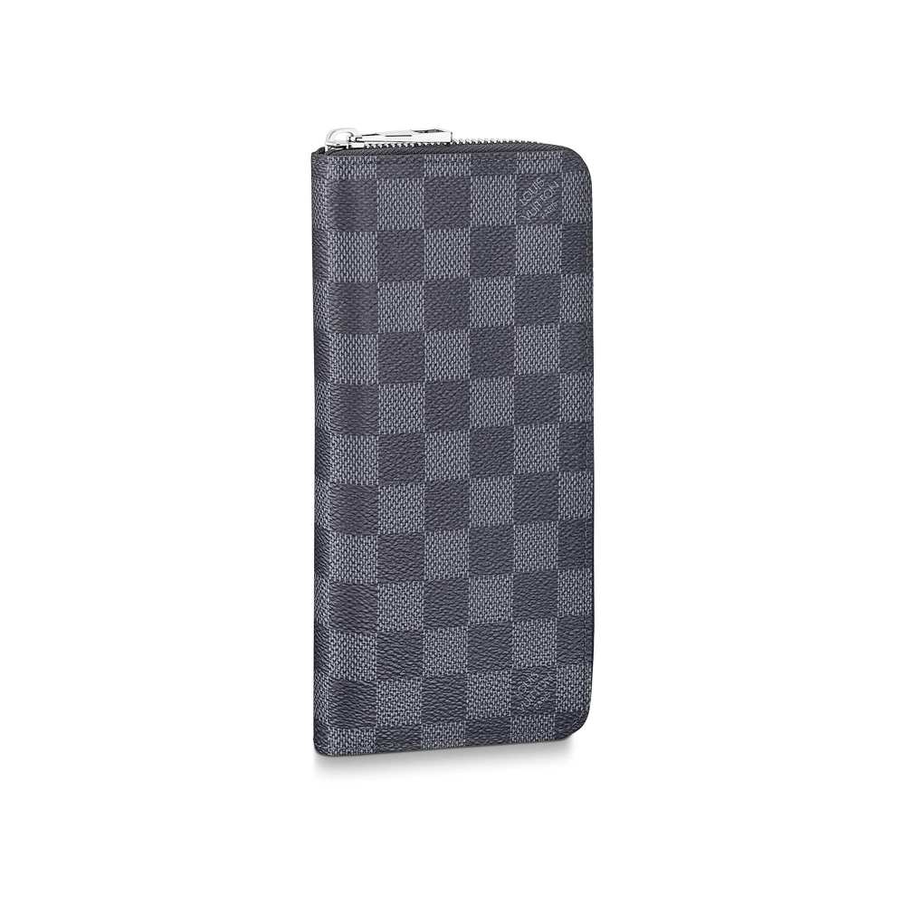 Zippy Wallet Vertical Damier Graphite Canvas N63095