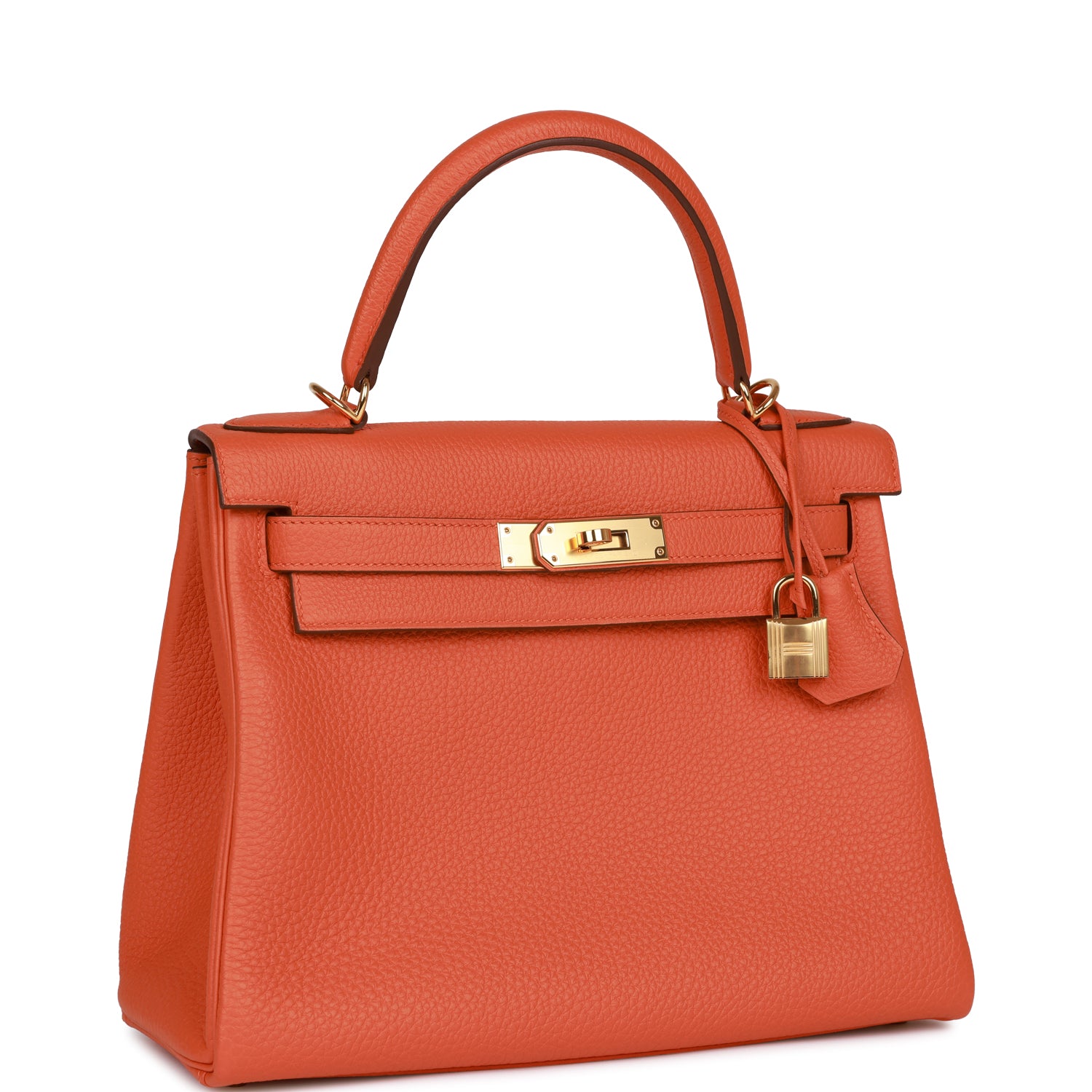 Hermes Kelly Retourne 28 Orange Togo Gold Hardware 953093