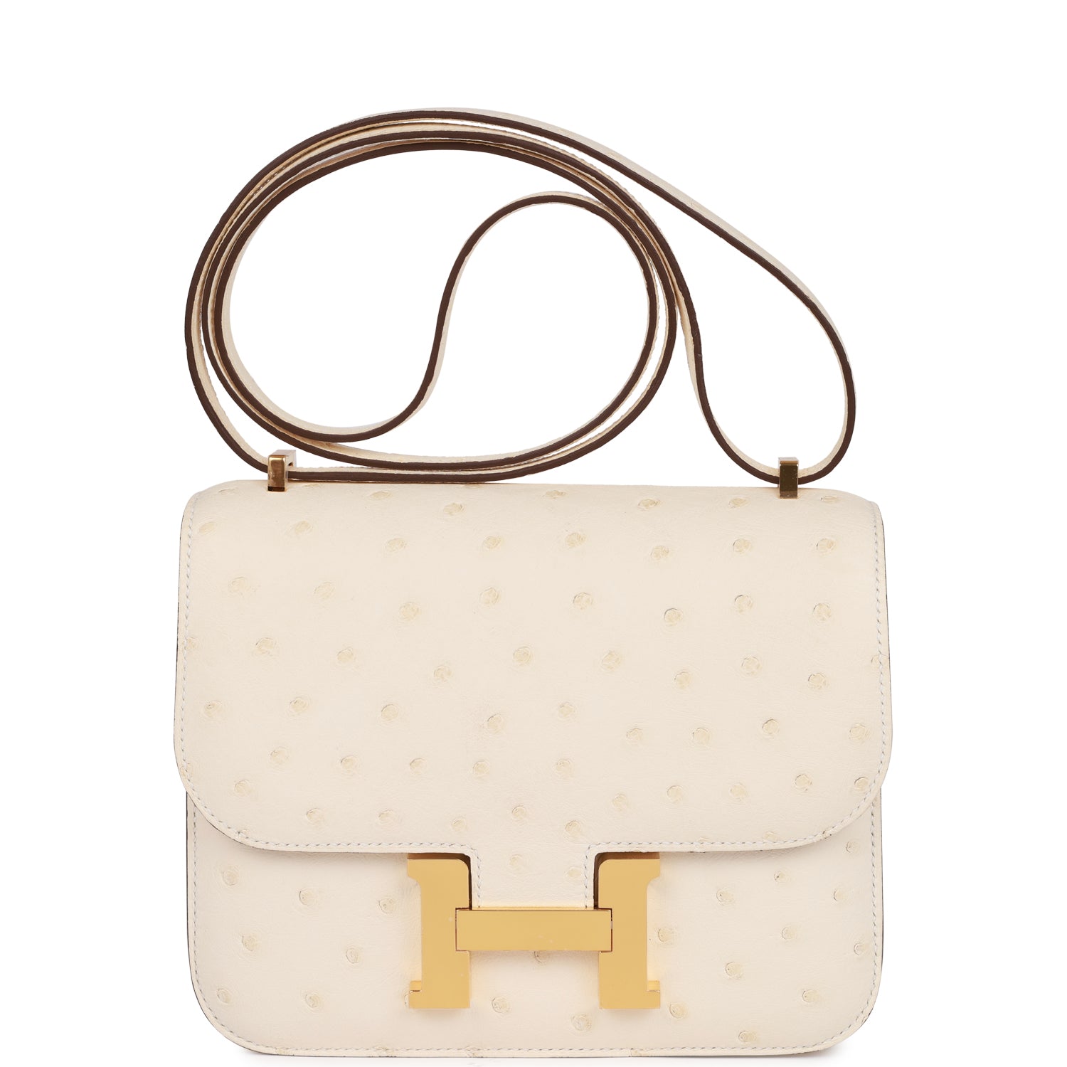 Hermes Constance 18 Nata Ostrich Gold Hardware 253606