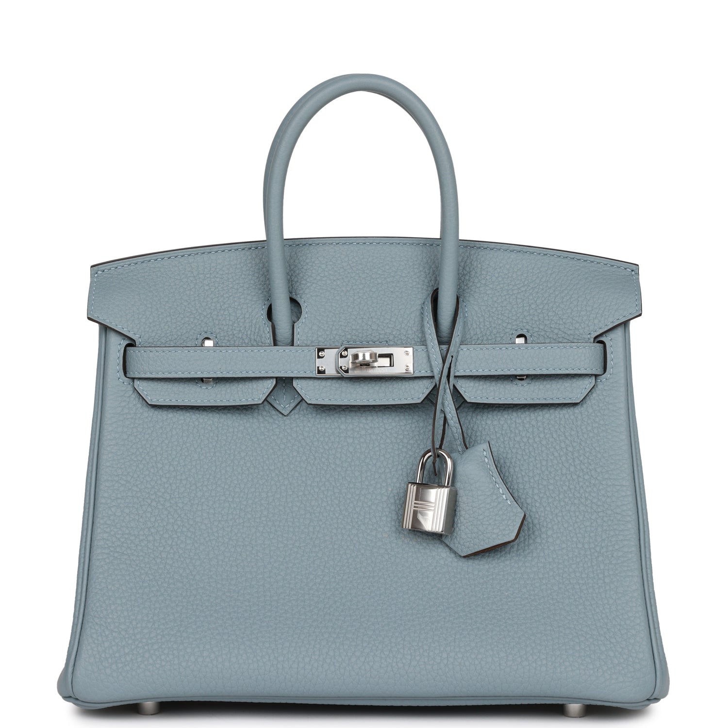 Hermes Birkin 25 Bleu Lin Verso Togo Palladium Hardware 364505