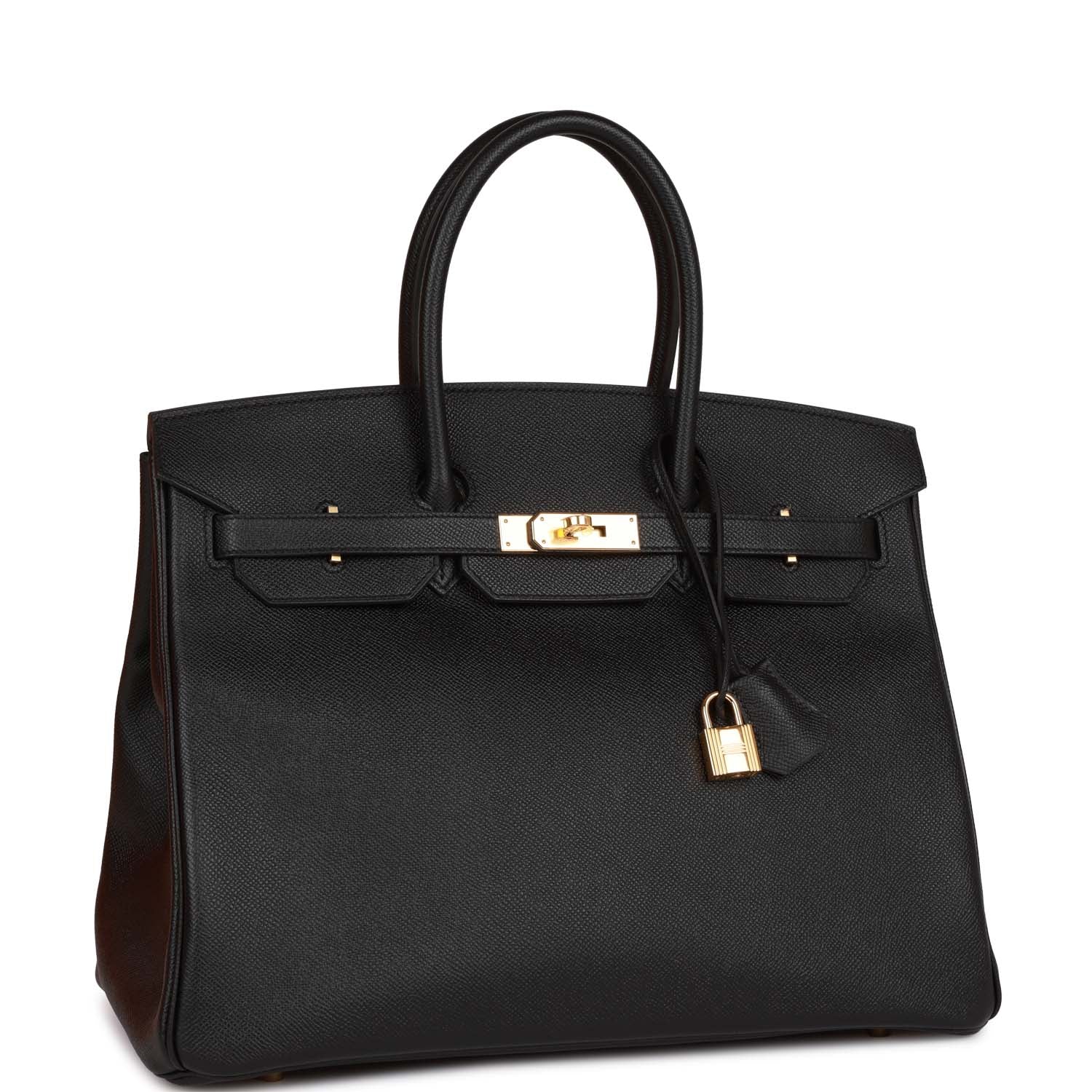 Hermes Birkin 35 Black Epsom Gold Hardware 855493
